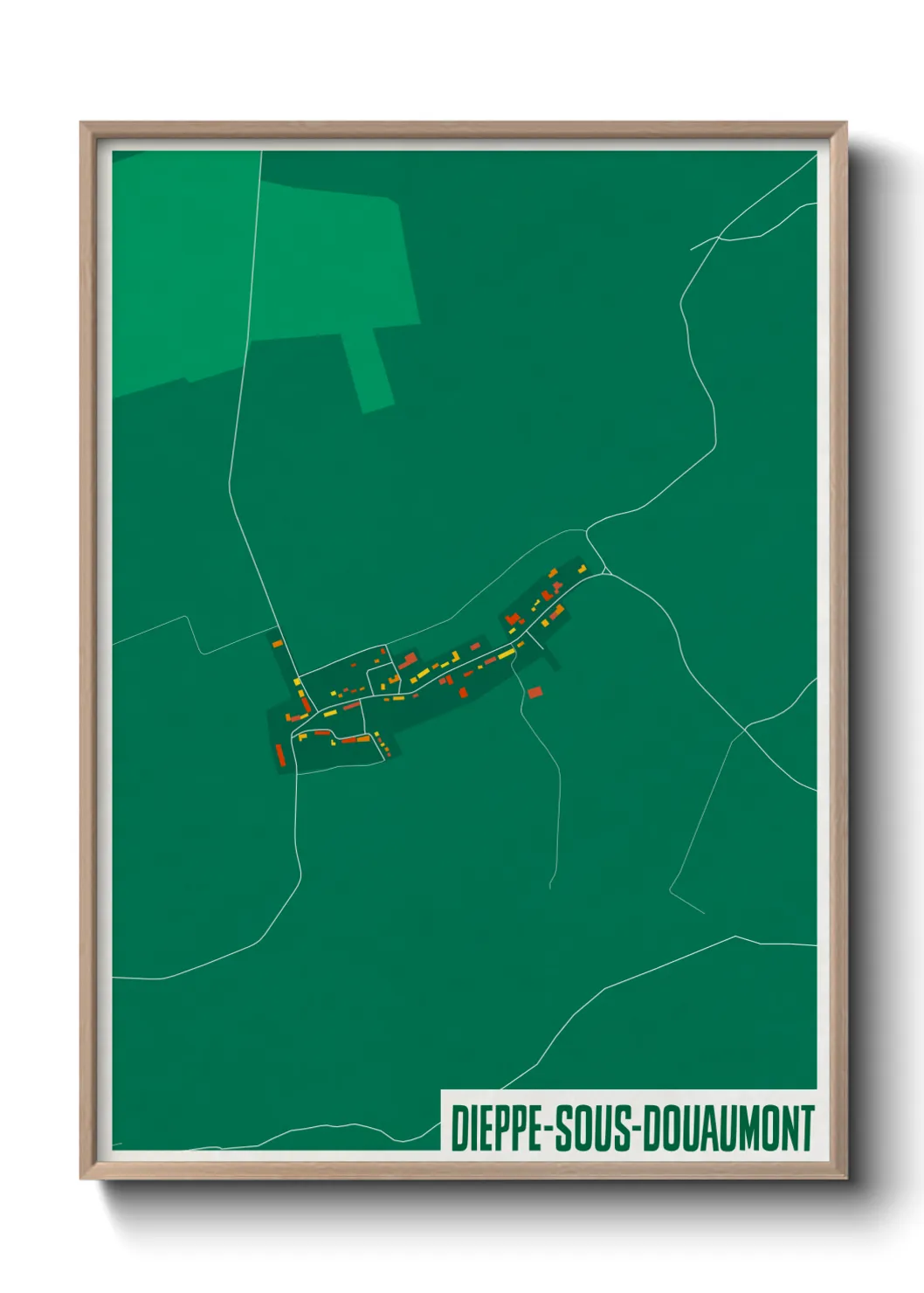 Une affiche de carte sur Dieppe-sous-Douaumont