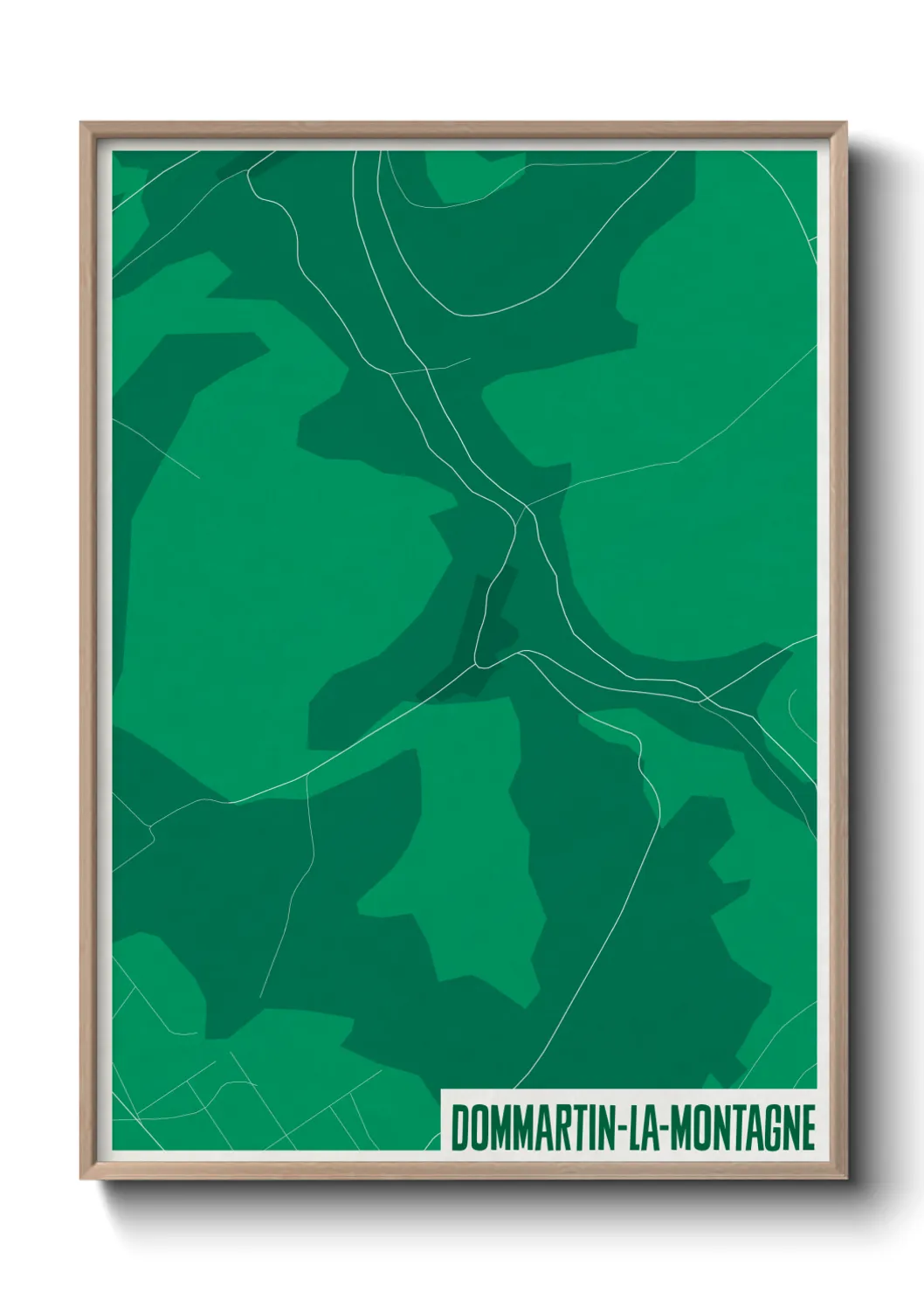 Une affiche de carte sur Dommartin-la-Montagne