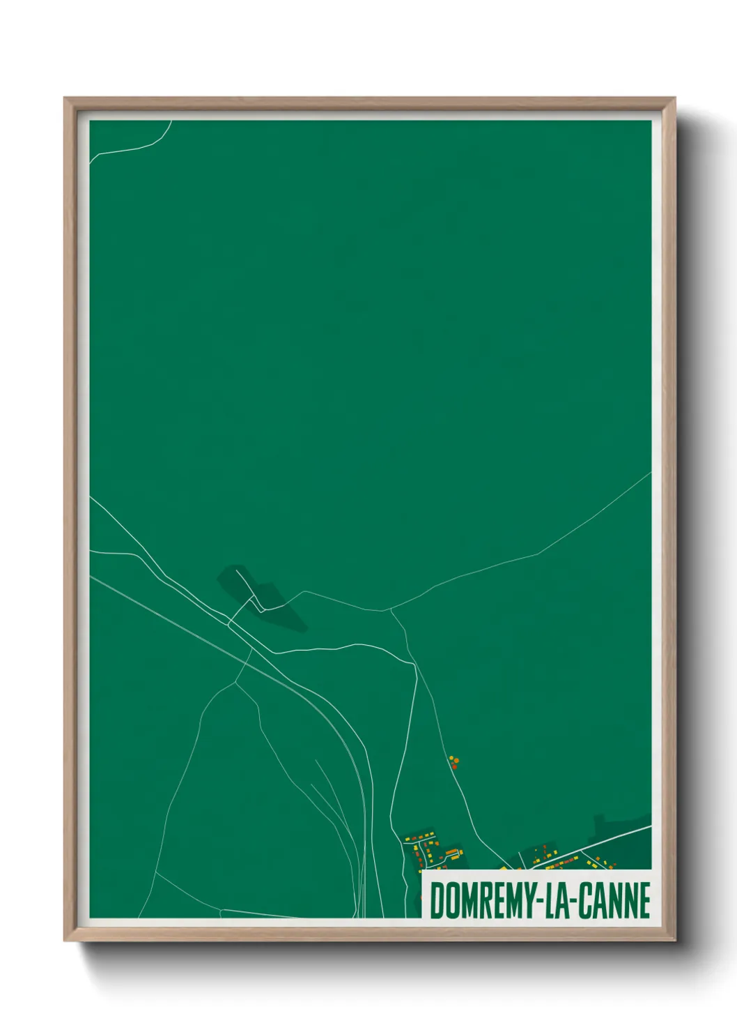 Une affiche de carte sur Domremy-la-Canne