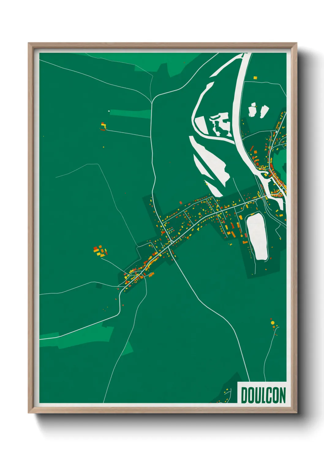 Une affiche de carte sur Doulcon