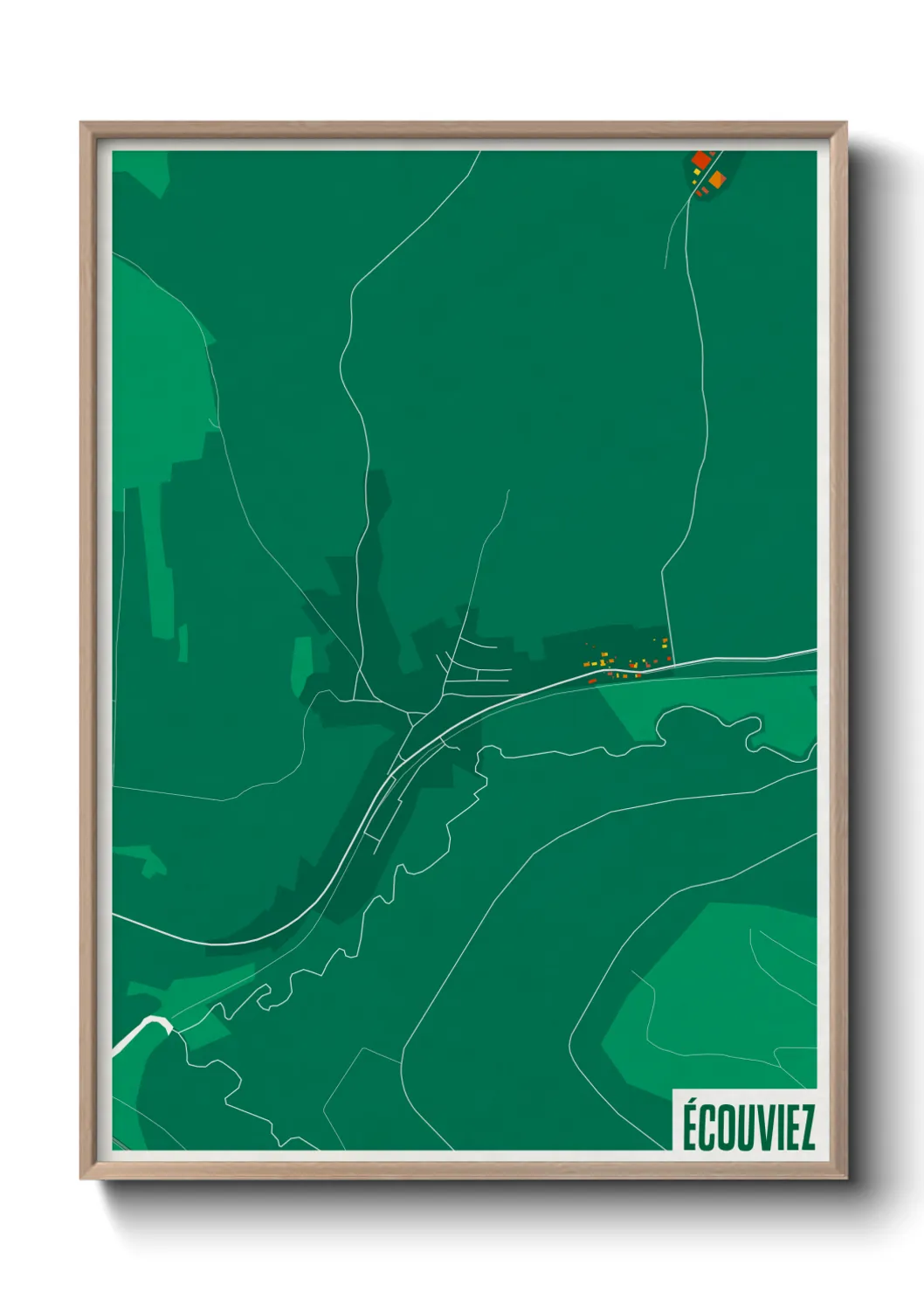 Une affiche de carte sur Écouviez