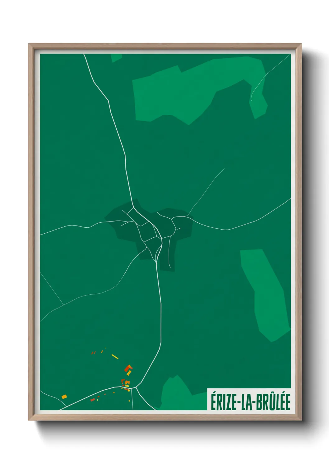 Une affiche de carte sur Érize-la-Brûlée