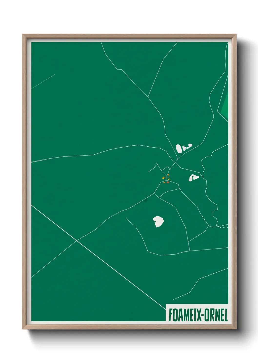 Une affiche de carte sur Foameix-Ornel