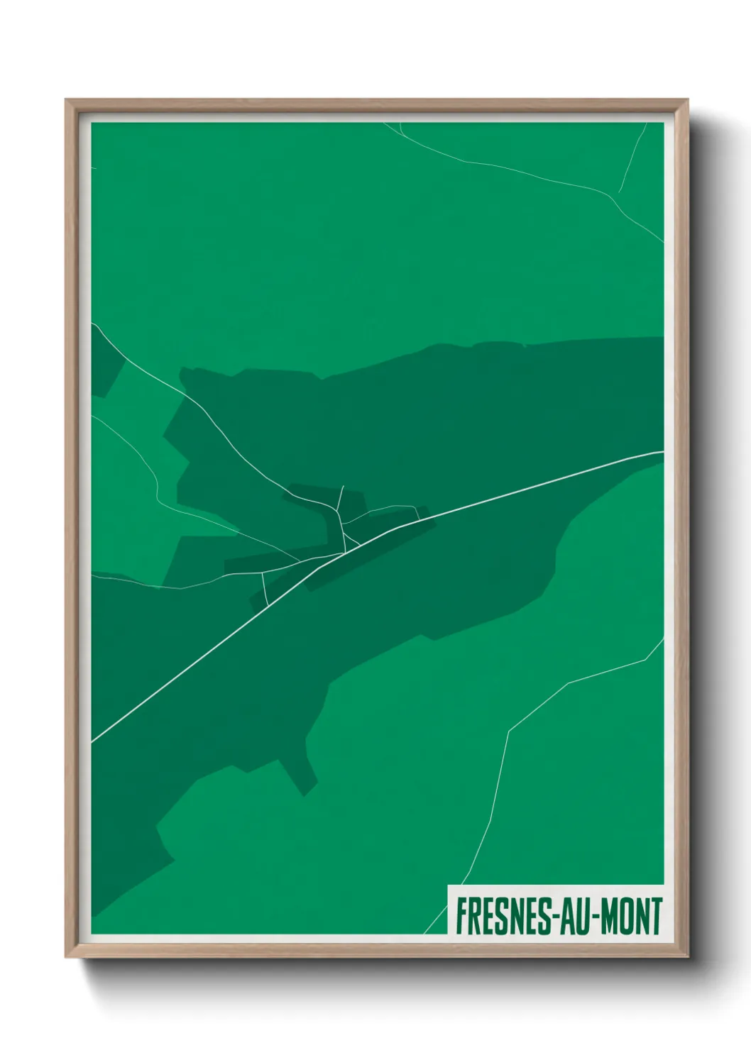 Une affiche de carte sur Fresnes-au-Mont
