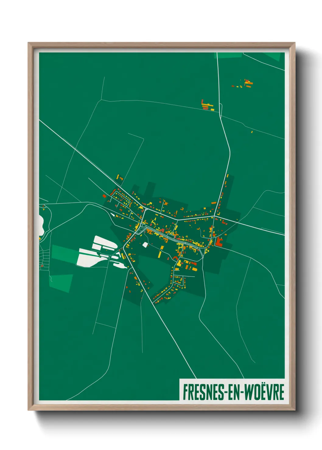 Une affiche de carte sur Fresnes-en-Woëvre