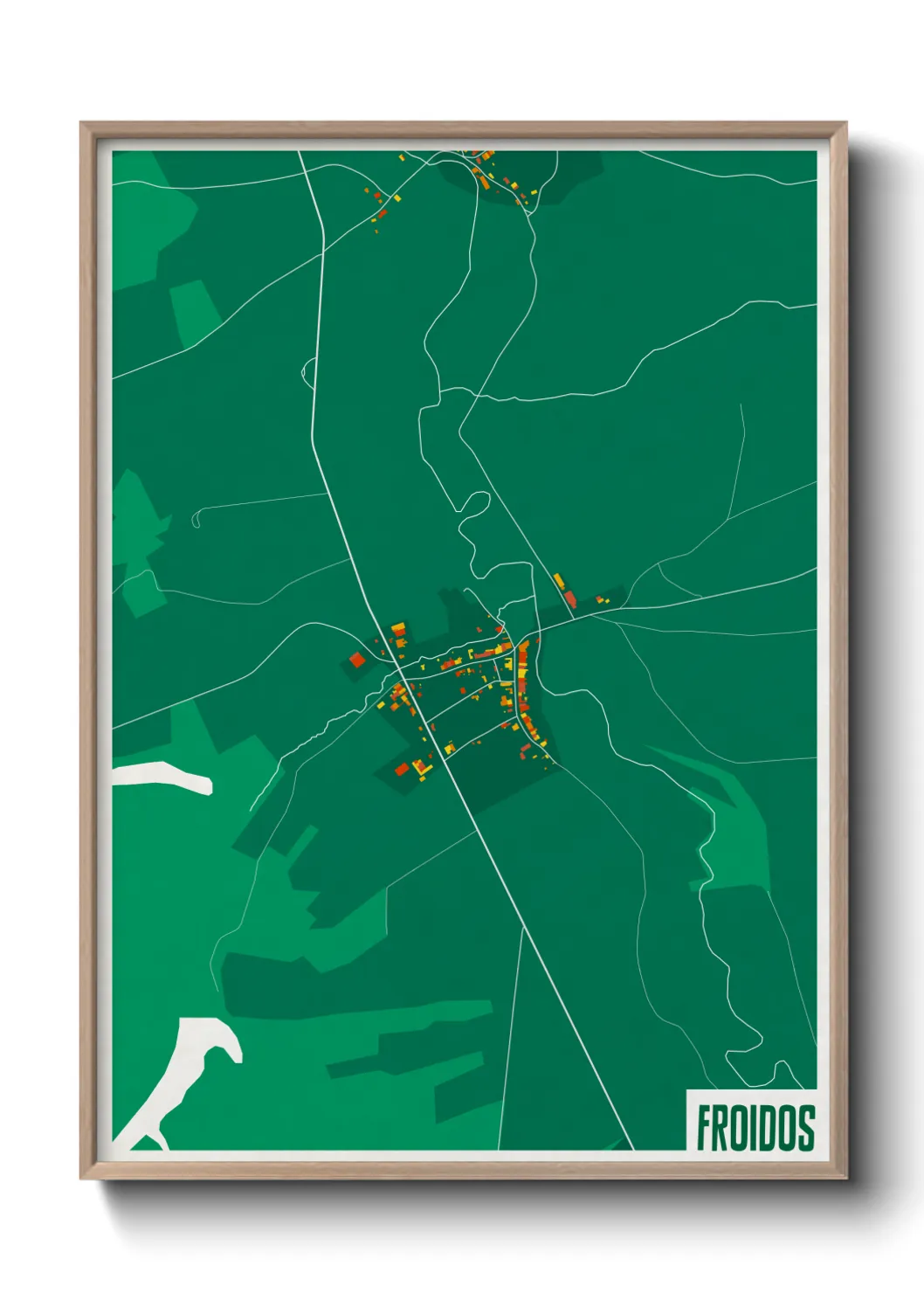 Une affiche de carte sur Froidos