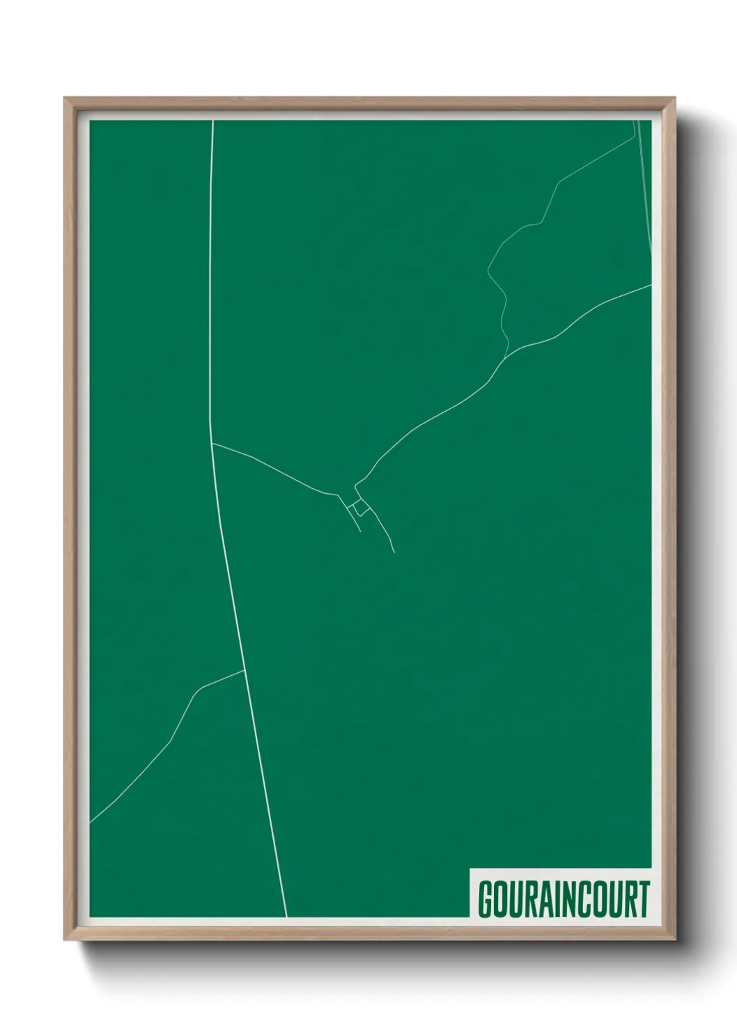 Une affiche de carte sur Gouraincourt