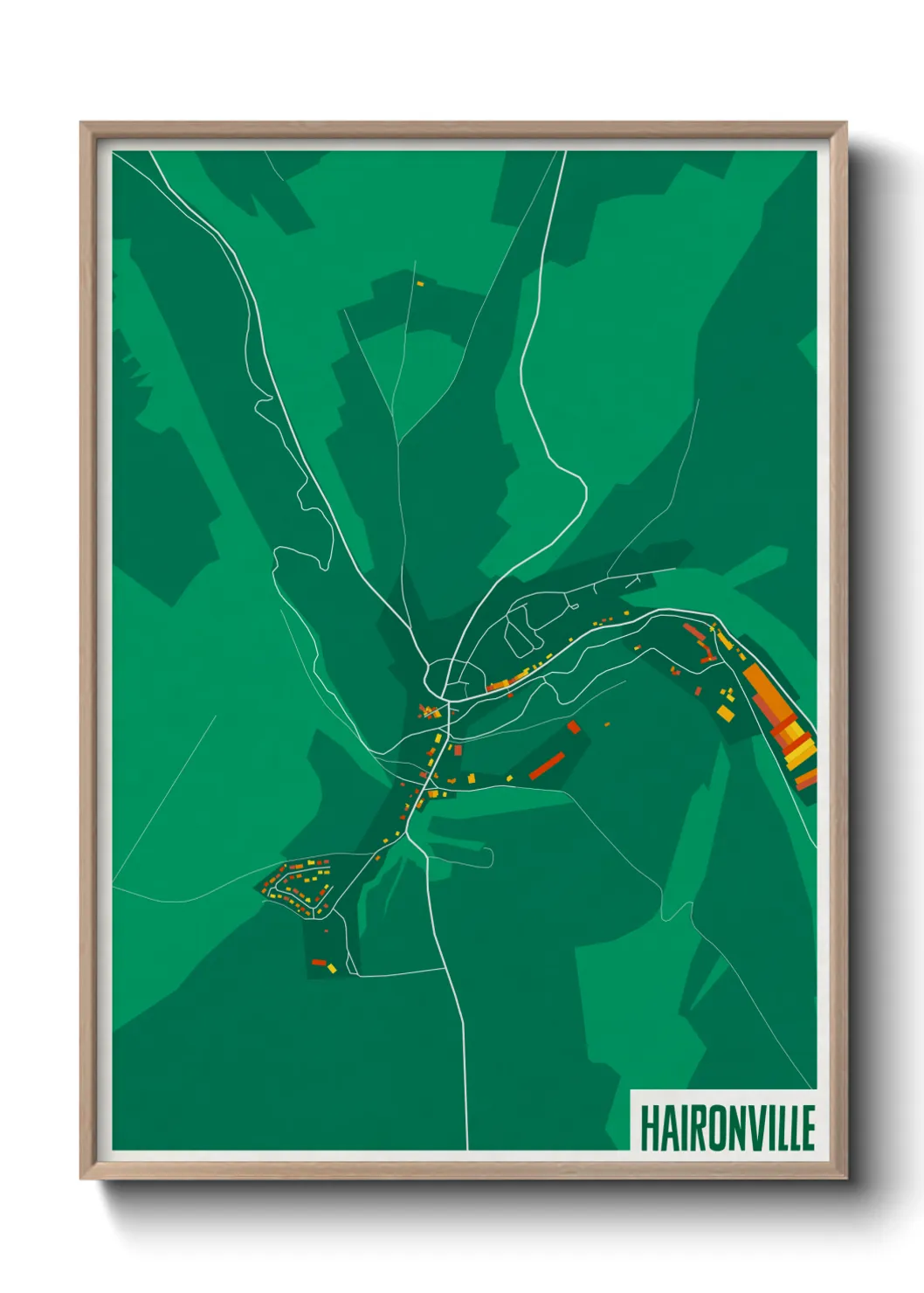 Une affiche de carte sur Haironville