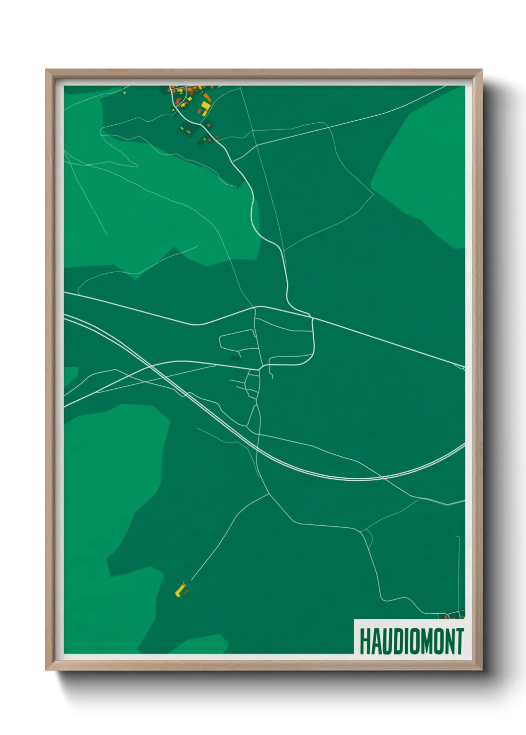 Une affiche de carte sur Haudiomont