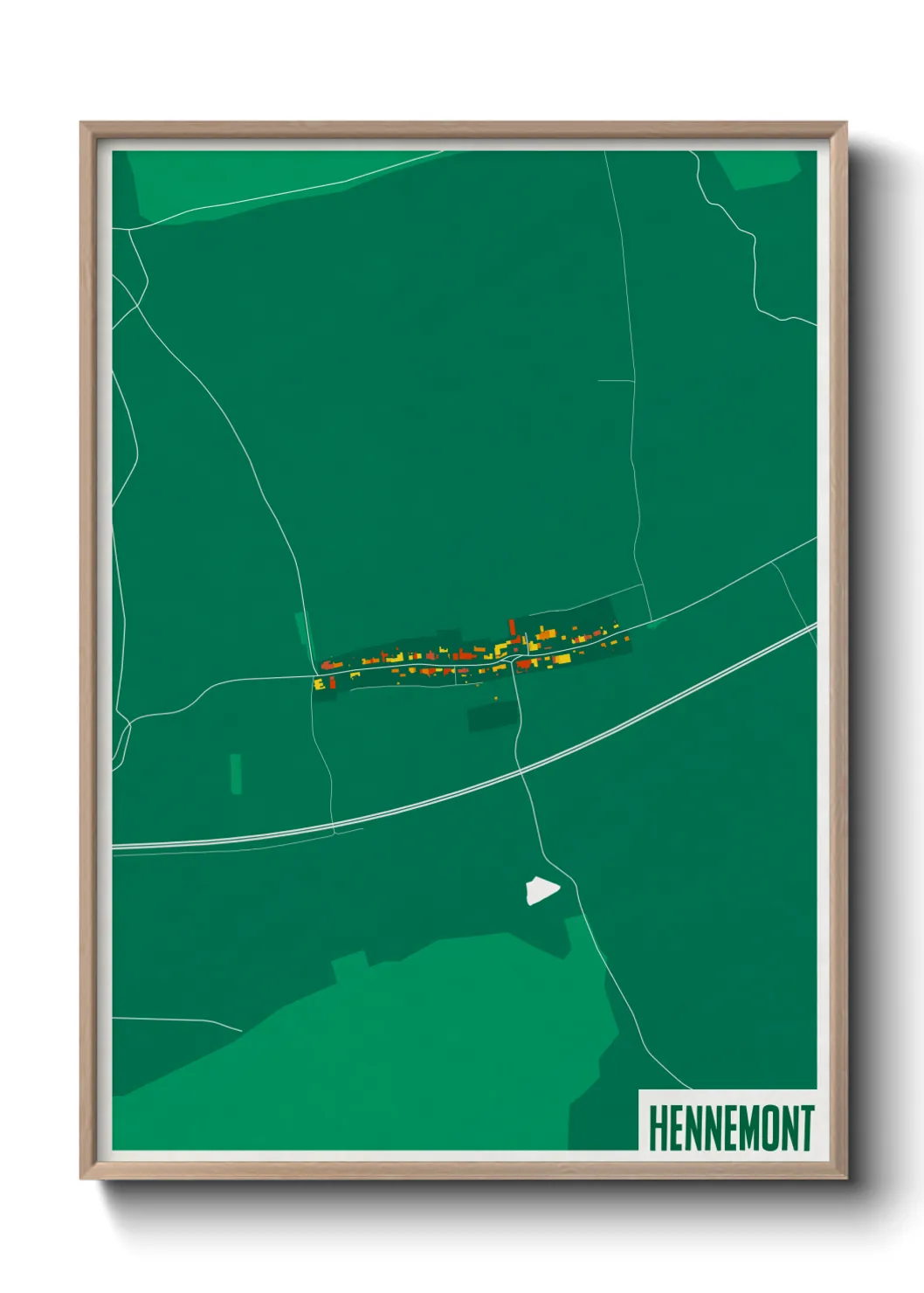 Une affiche de carte sur Hennemont