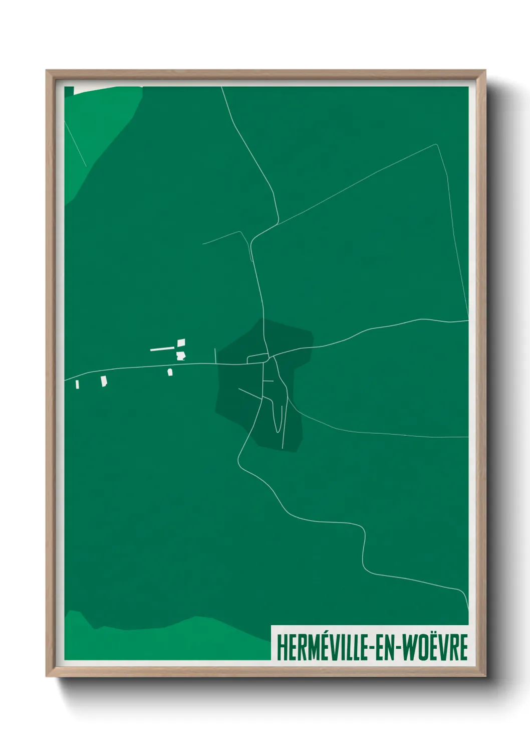 Une affiche de carte sur Herméville-en-Woëvre