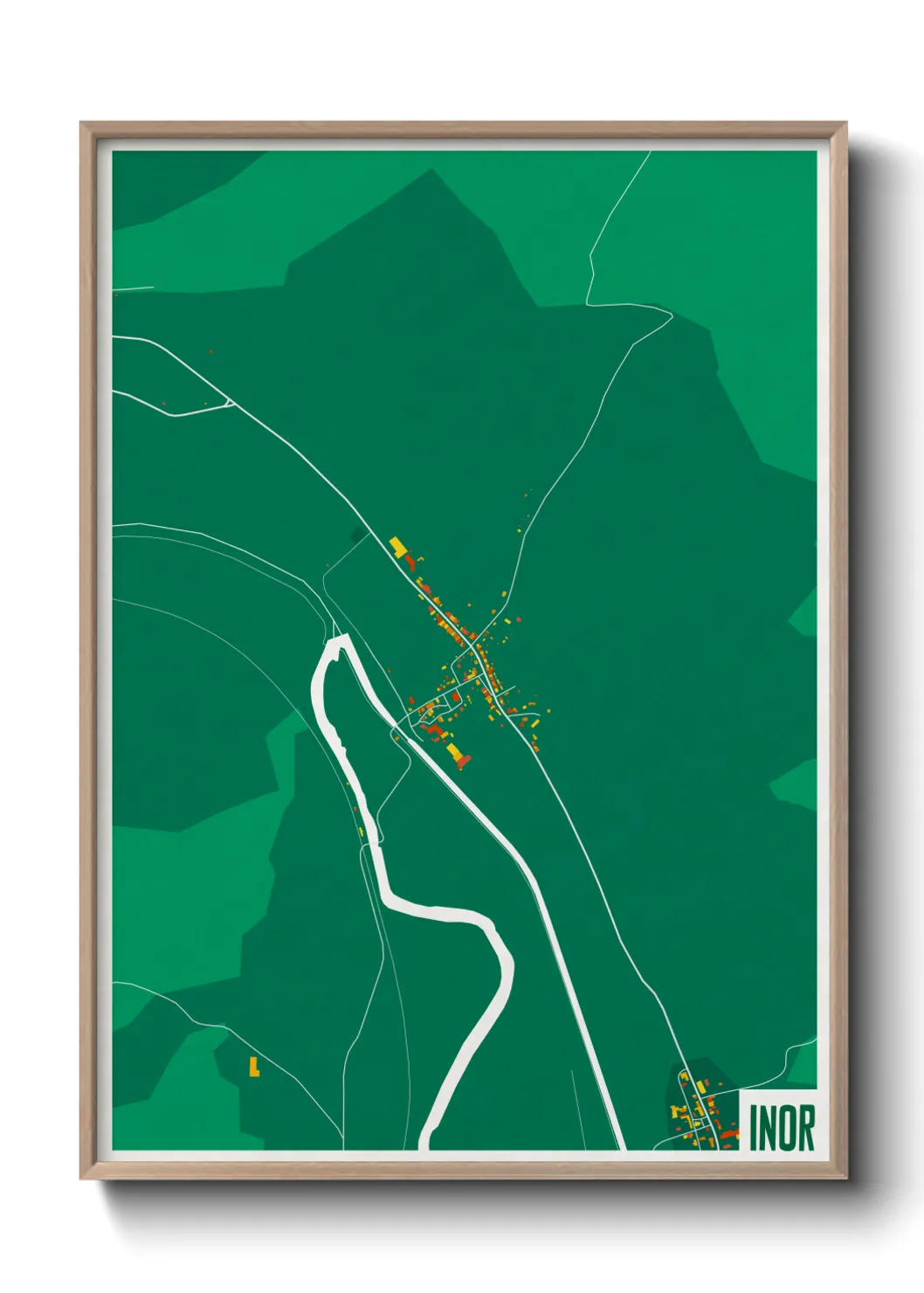 Une affiche de carte sur Inor