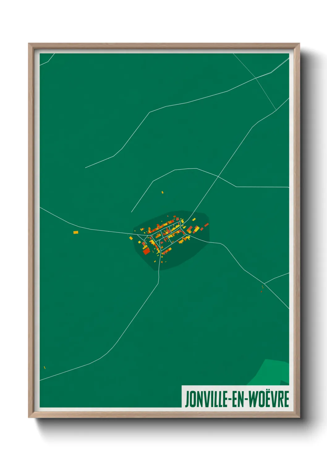 Une affiche de carte sur Jonville-en-Woëvre