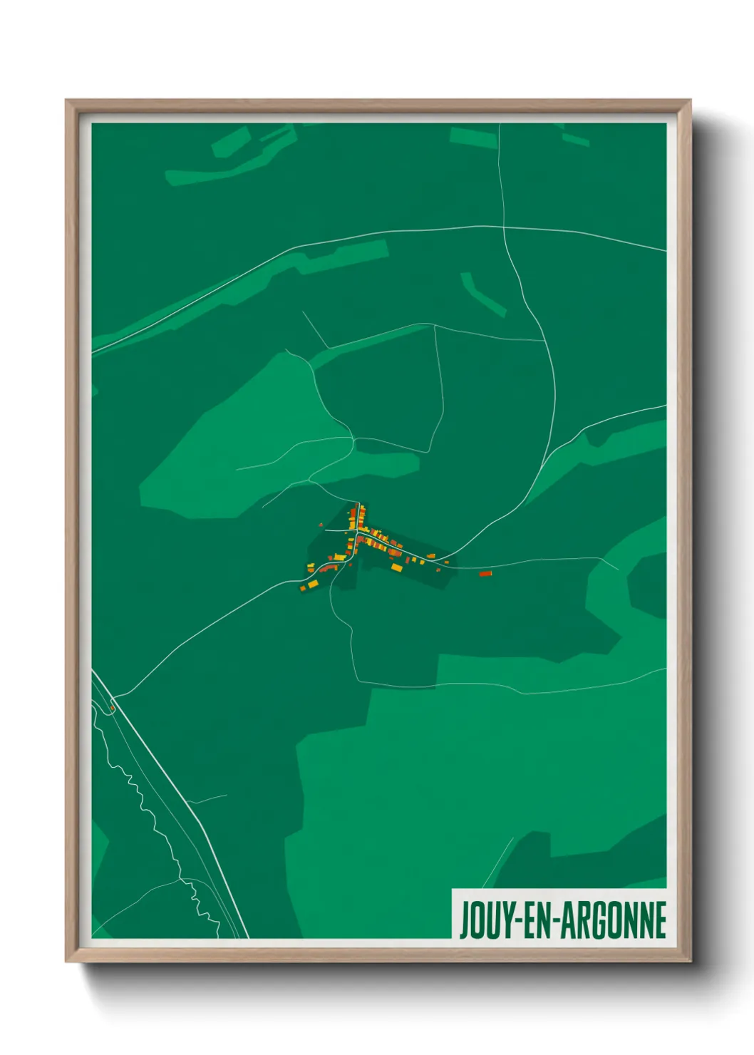 Une affiche de carte sur Jouy-en-Argonne