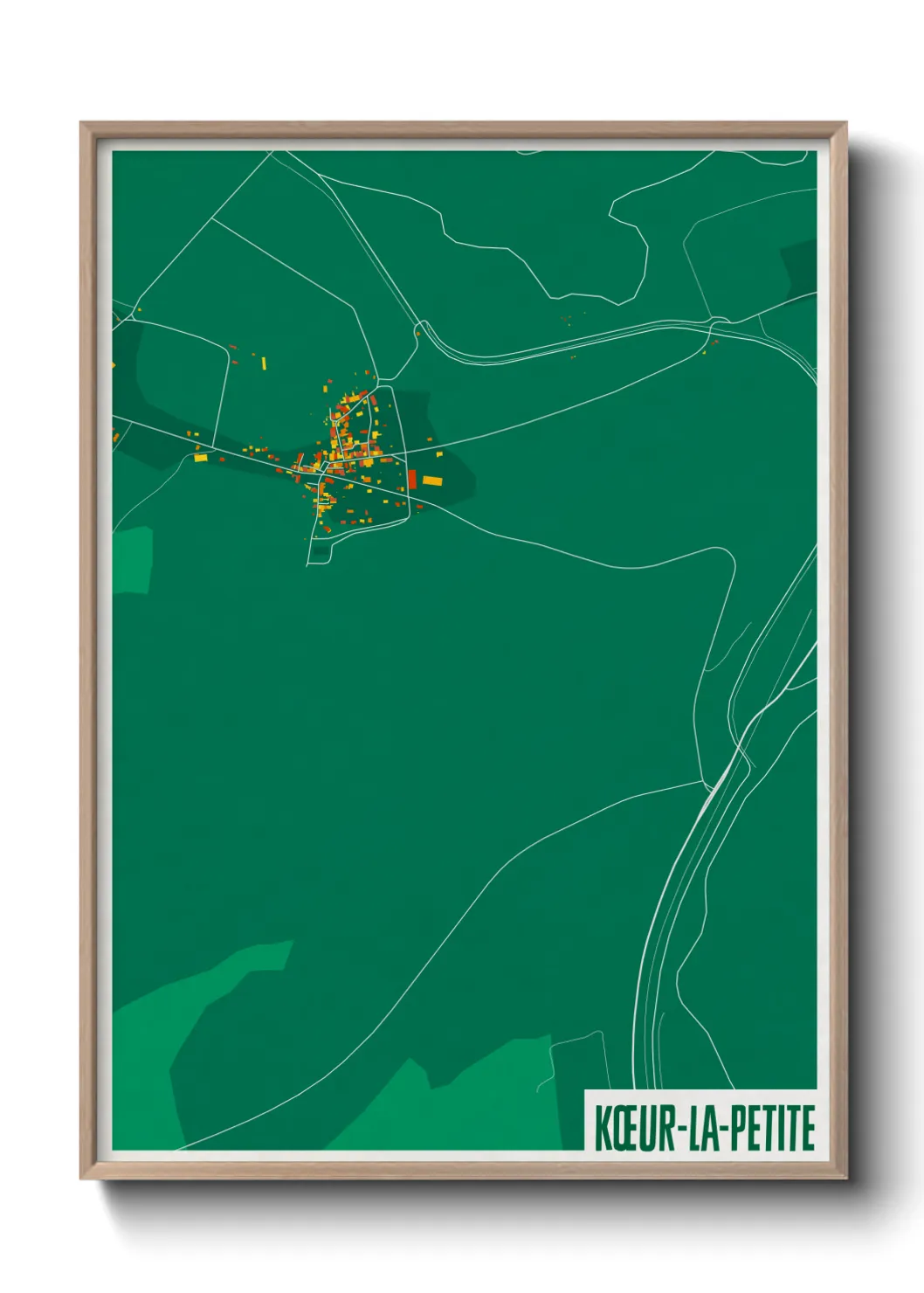 Une affiche de carte sur Kœur-la-Petite