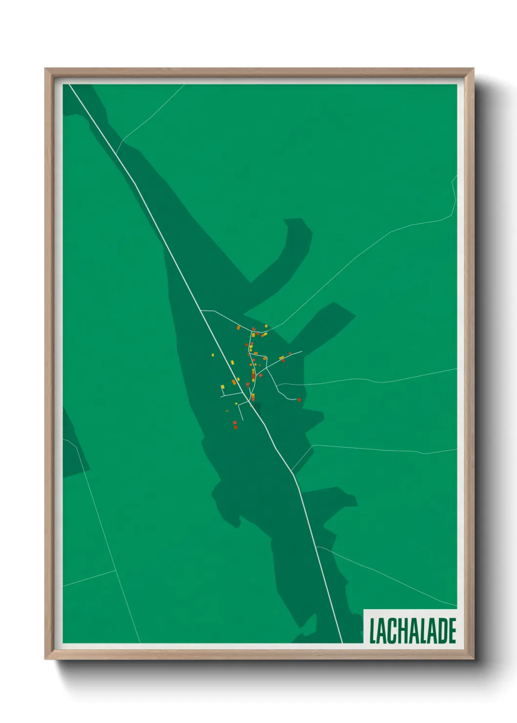 Une affiche de carte sur Lachalade