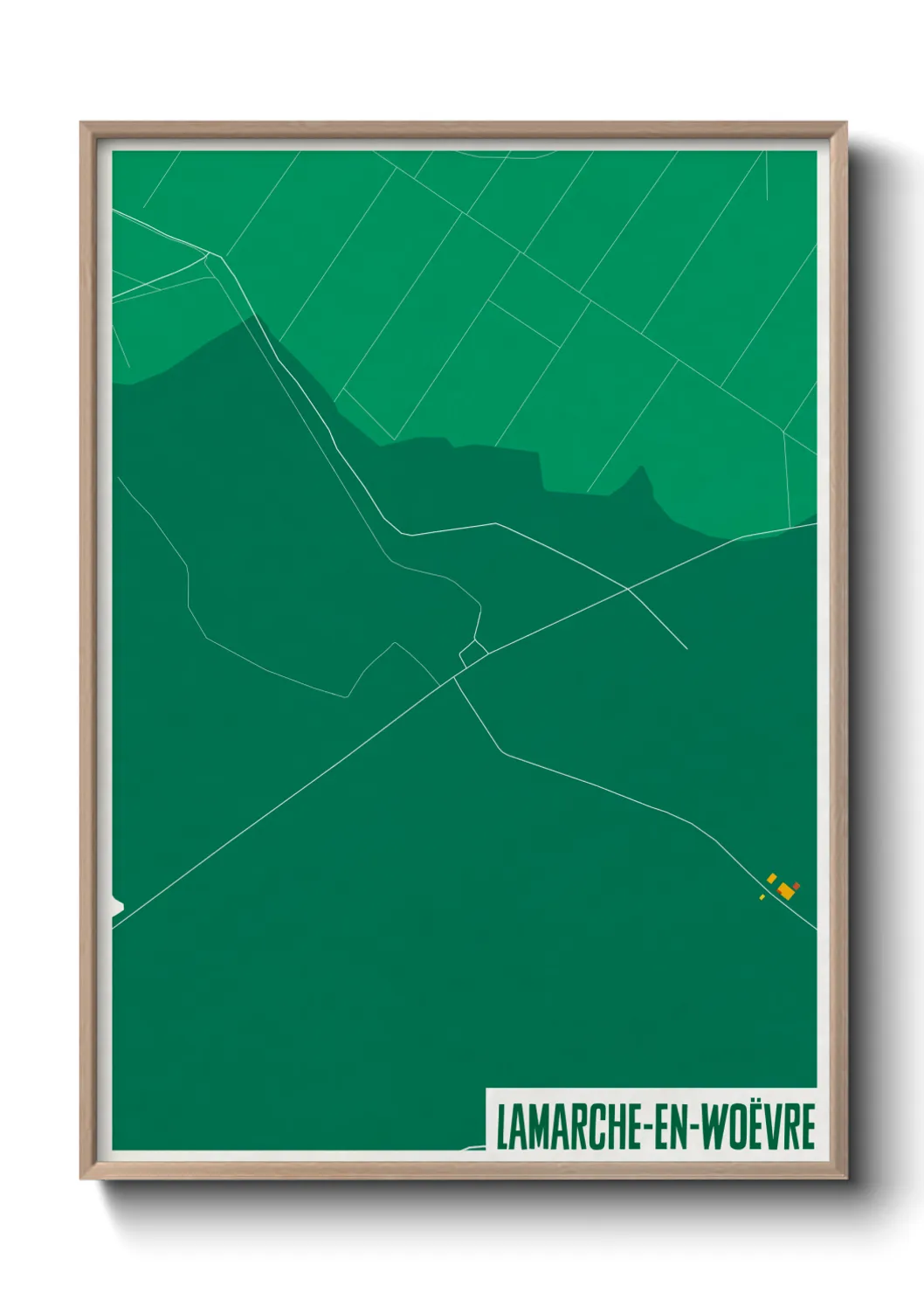 Une affiche de carte sur Lamarche-en-Woëvre