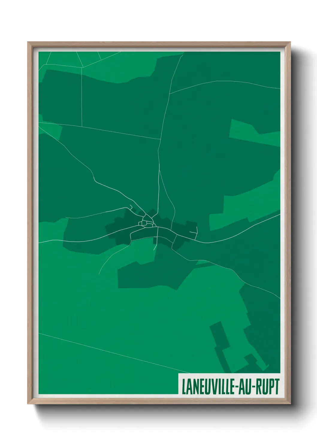 Une affiche de carte sur Laneuville-au-Rupt