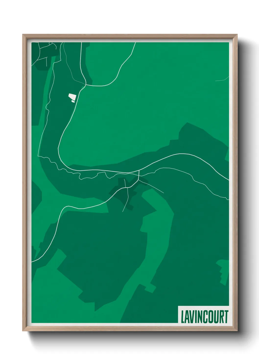 Une affiche de carte sur Lavincourt