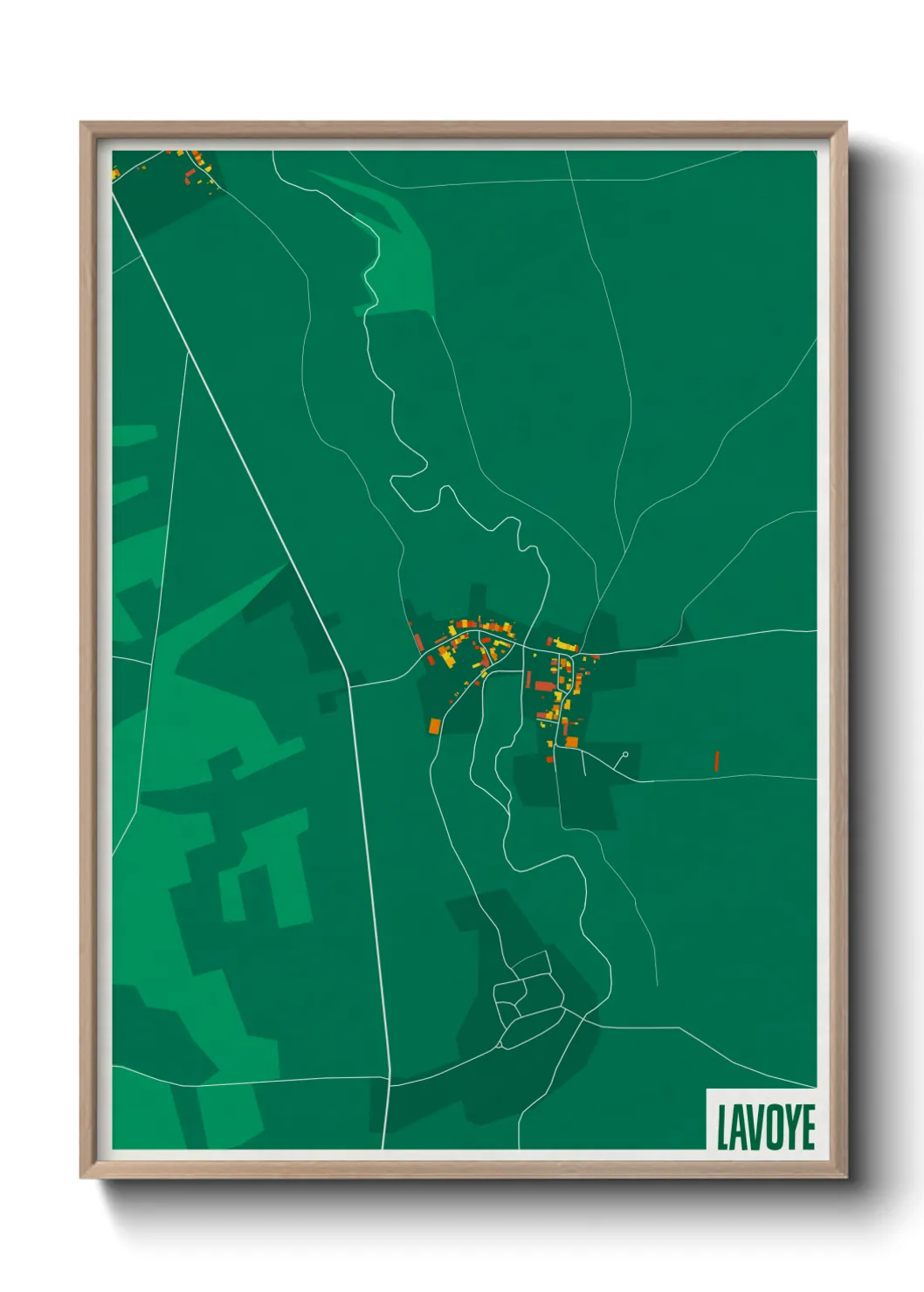 Une affiche de carte sur Lavoye