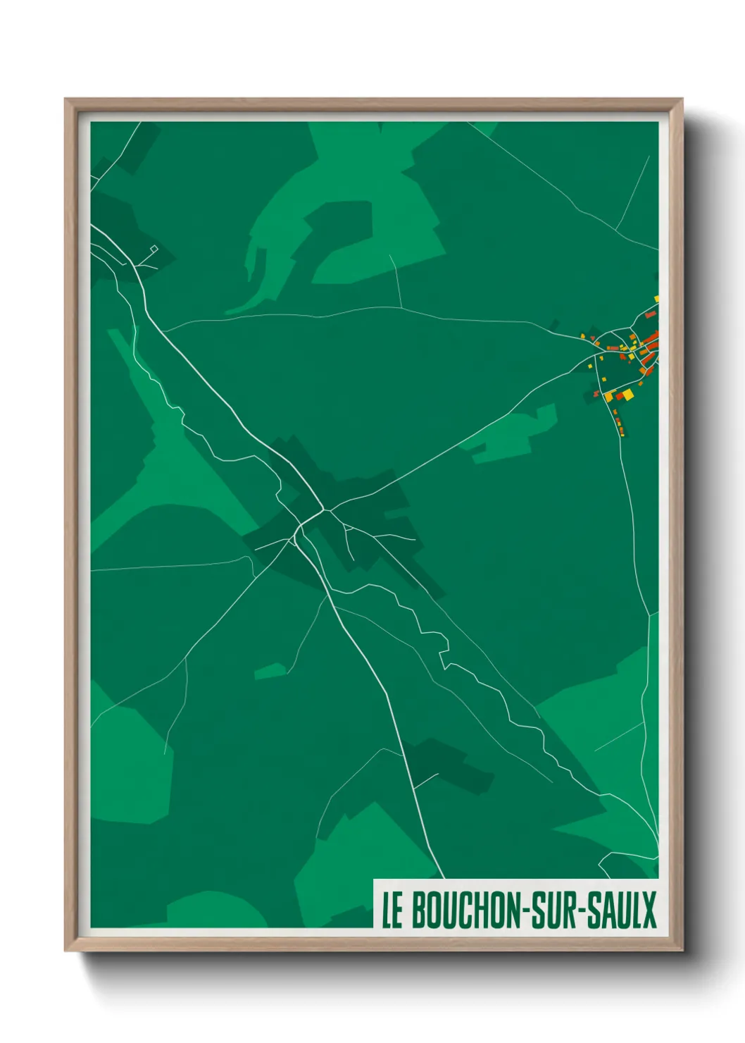 Une affiche de carte sur Le Bouchon-sur-Saulx