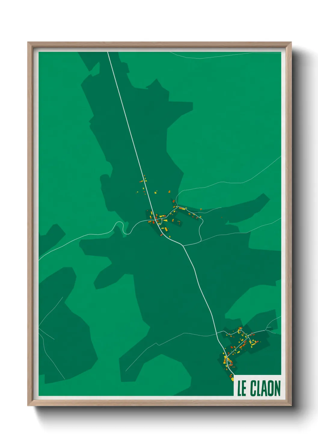 Une affiche de carte sur Le Claon