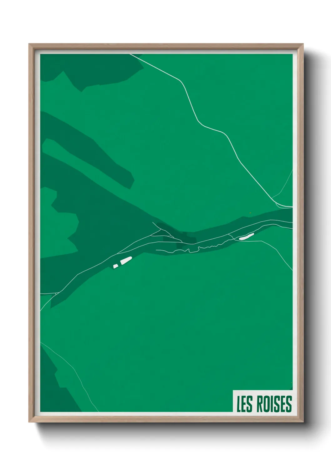 Une affiche de carte sur Les Roises