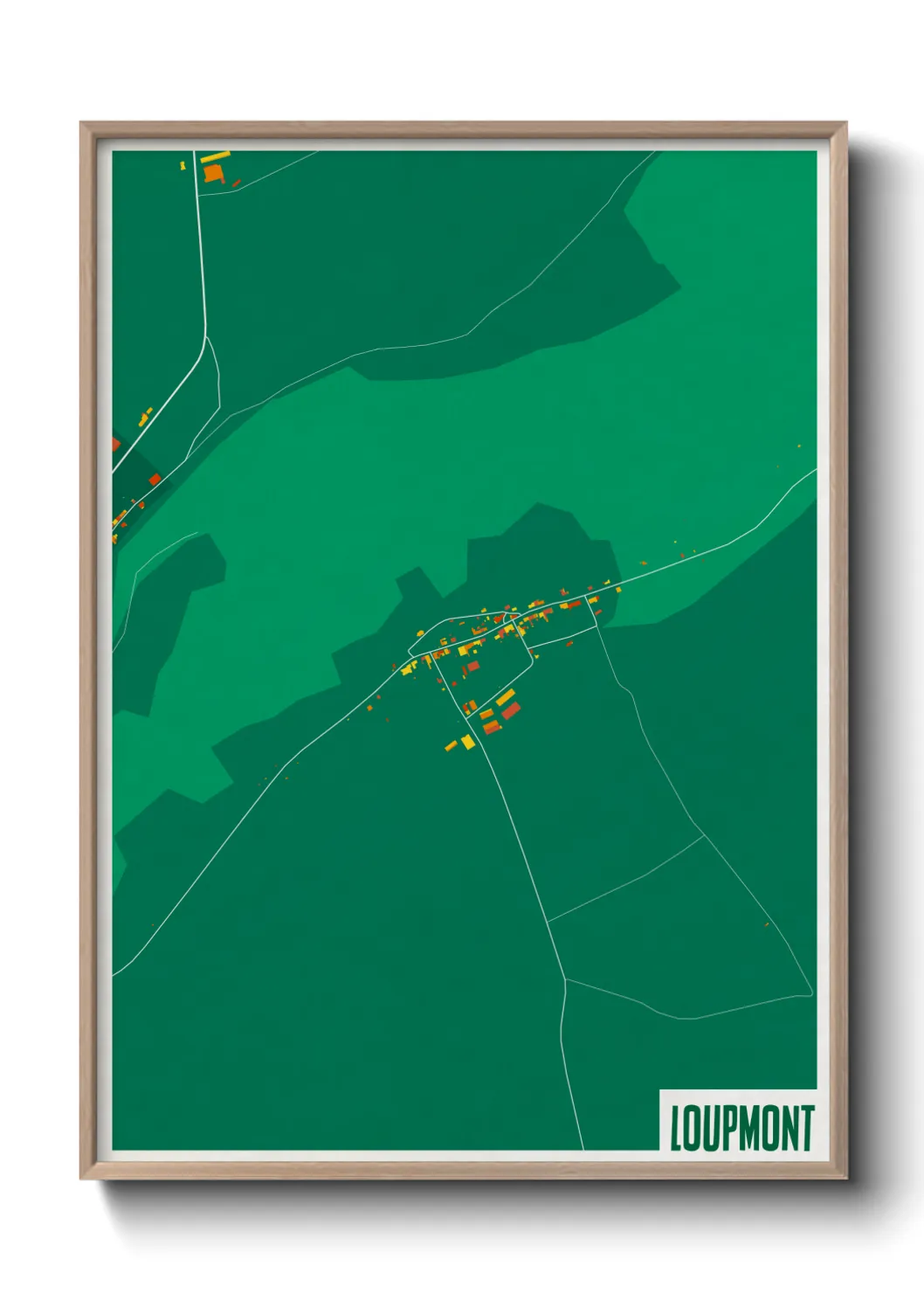 Une affiche de carte sur Loupmont