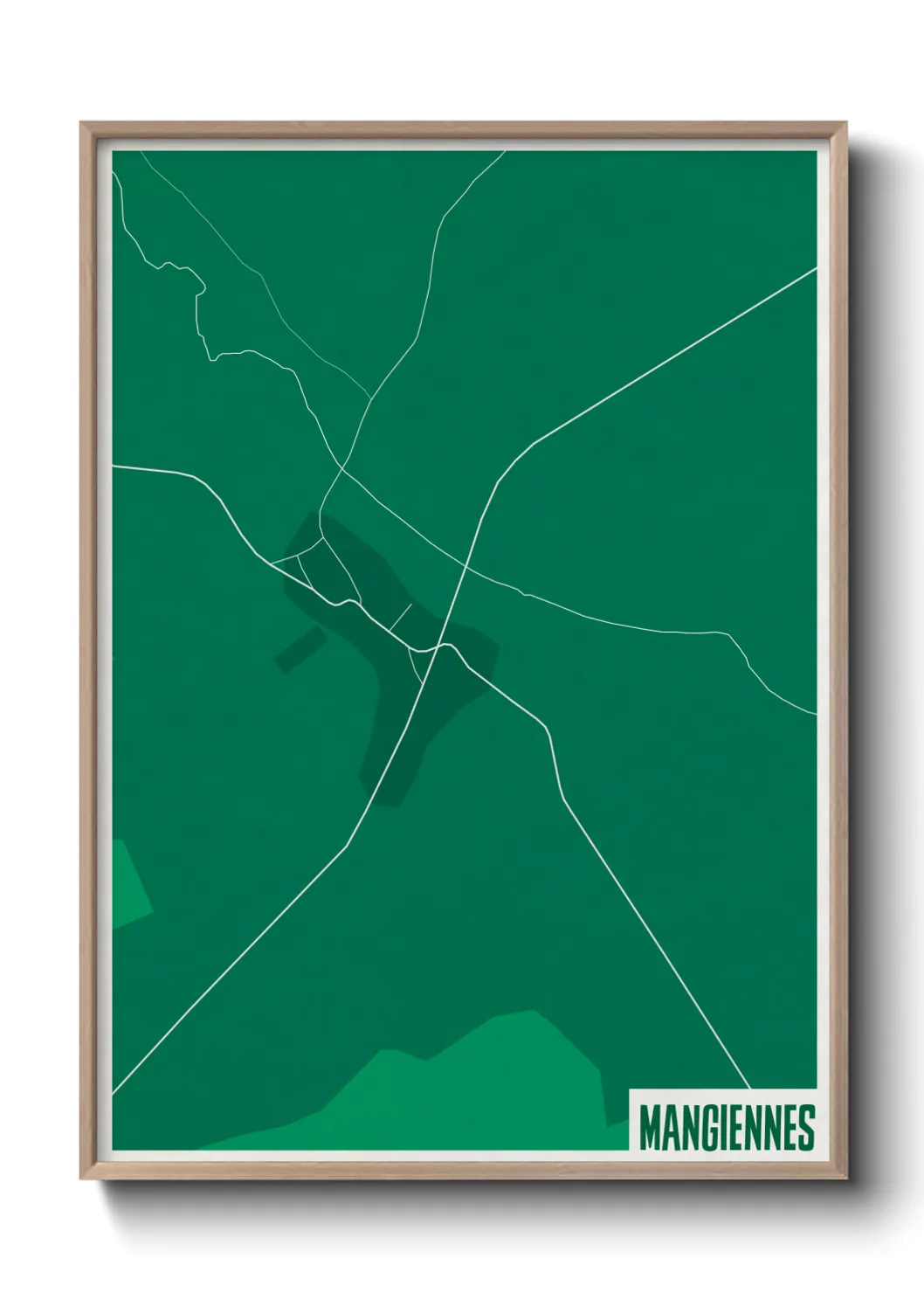 Une affiche de carte sur Mangiennes