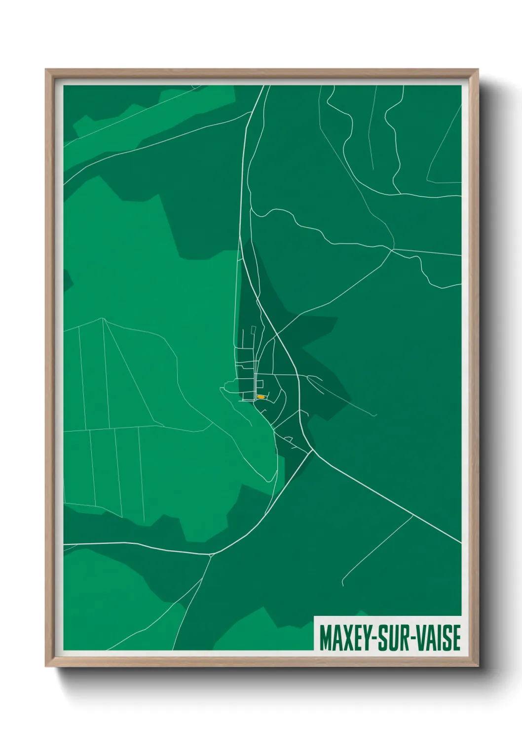 Une affiche de carte sur Maxey-sur-Vaise