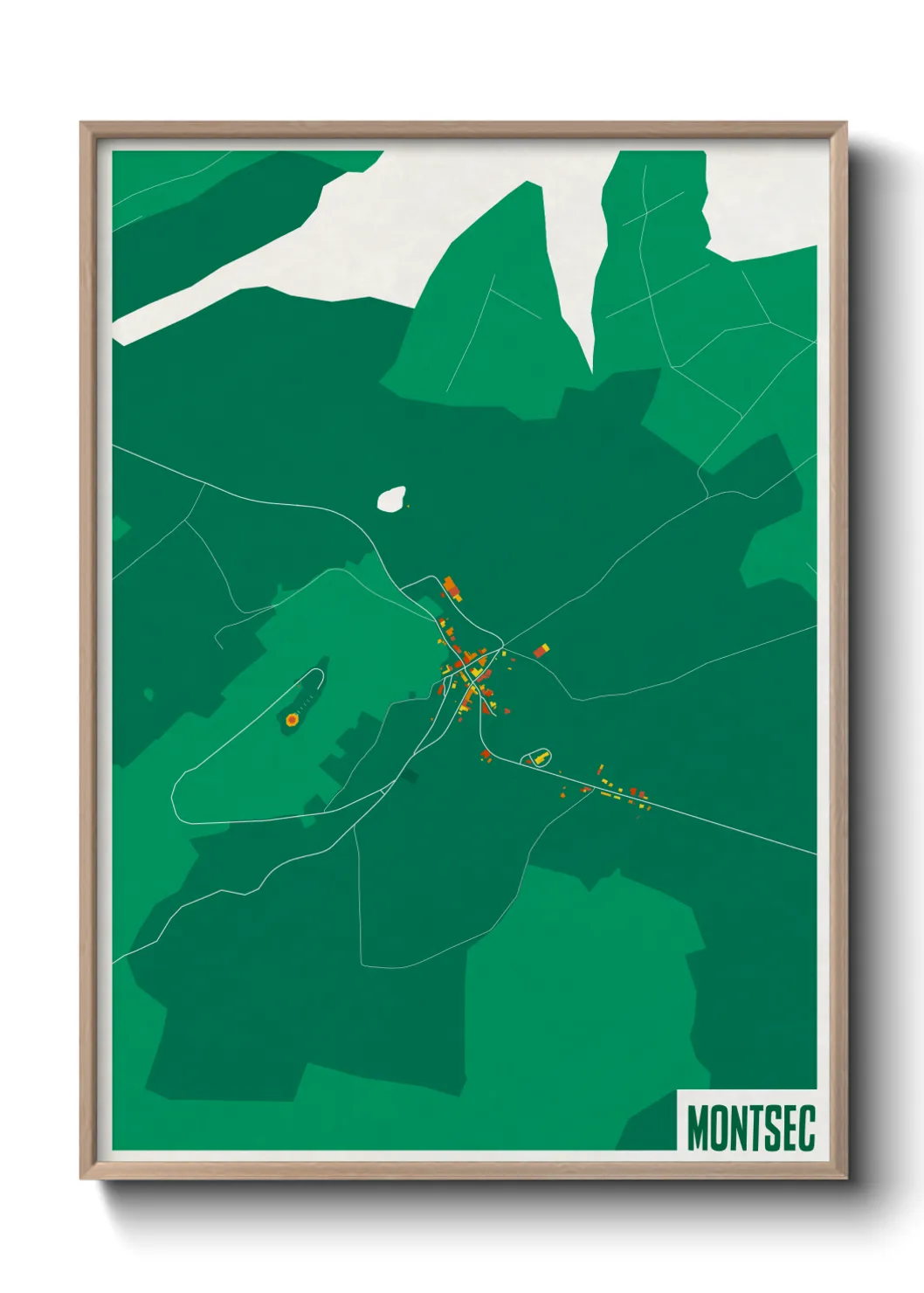 Une affiche de carte sur Montsec