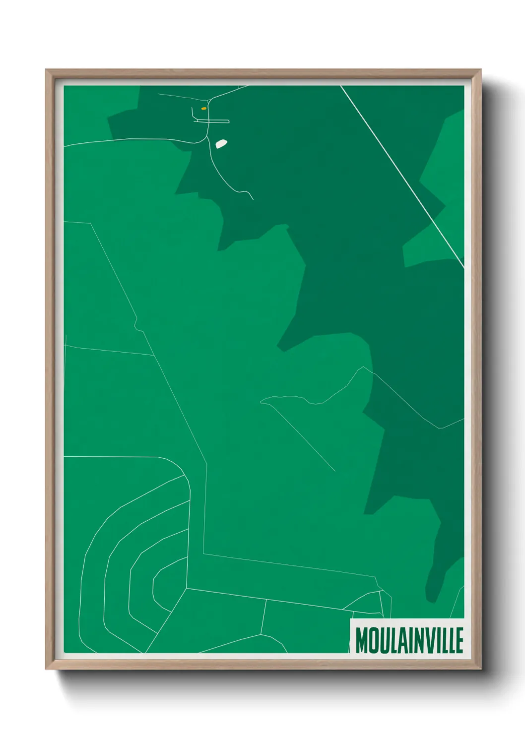 Une affiche de carte sur Moulainville