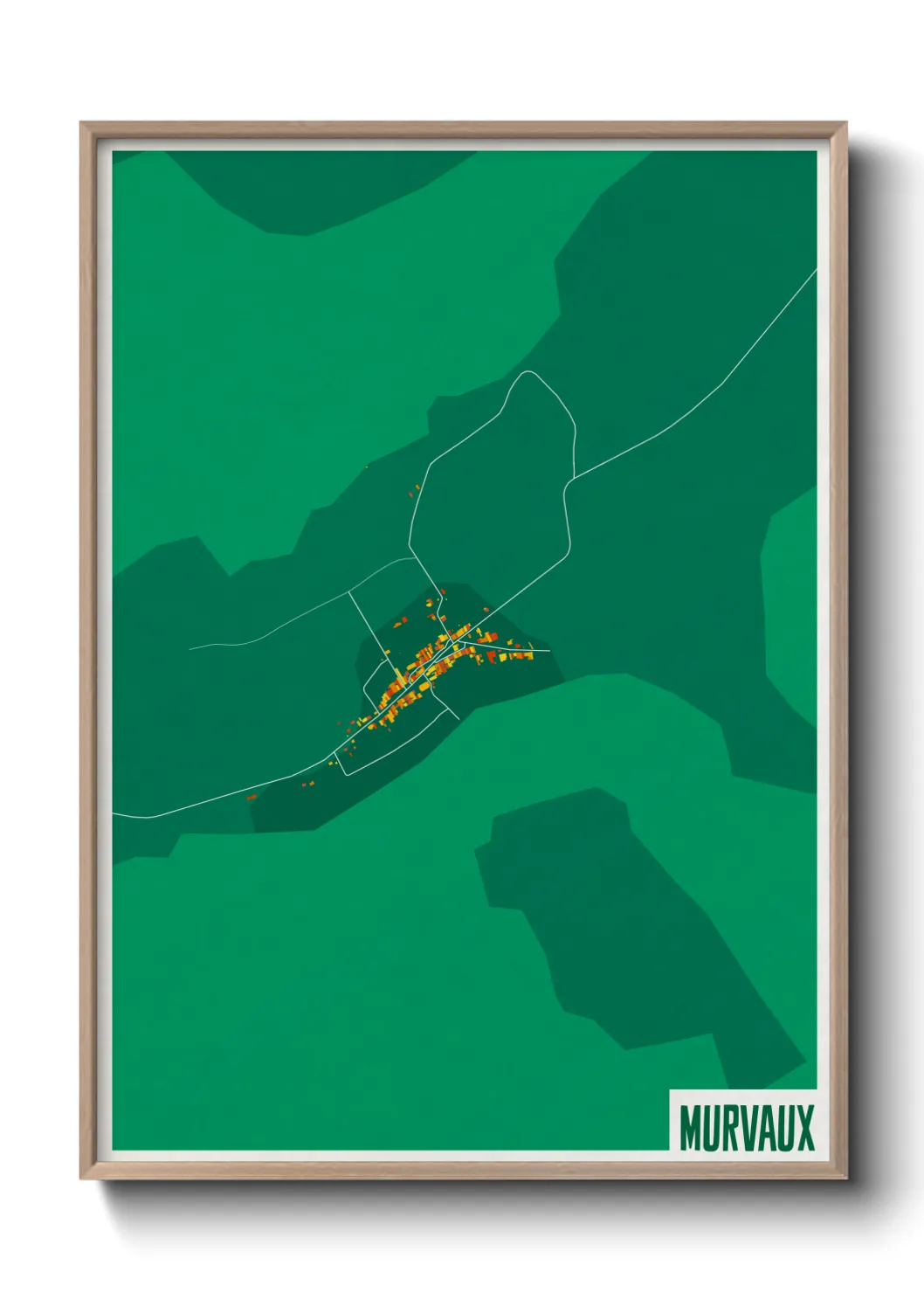 Une affiche de carte sur Murvaux