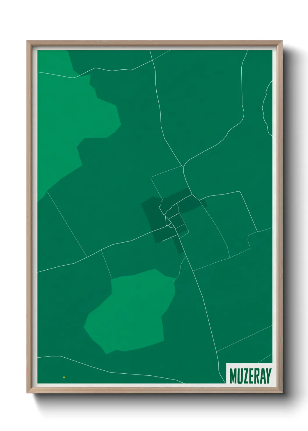 Une affiche de carte sur Muzeray