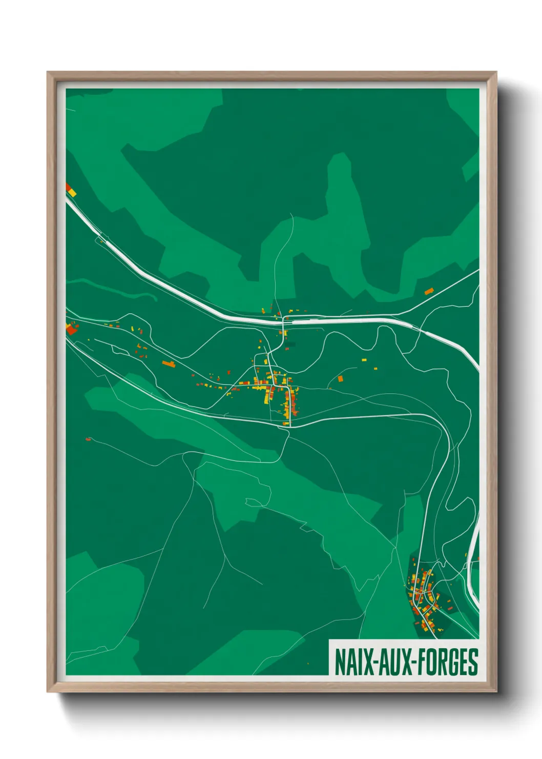 Une affiche de carte sur Naix-aux-Forges