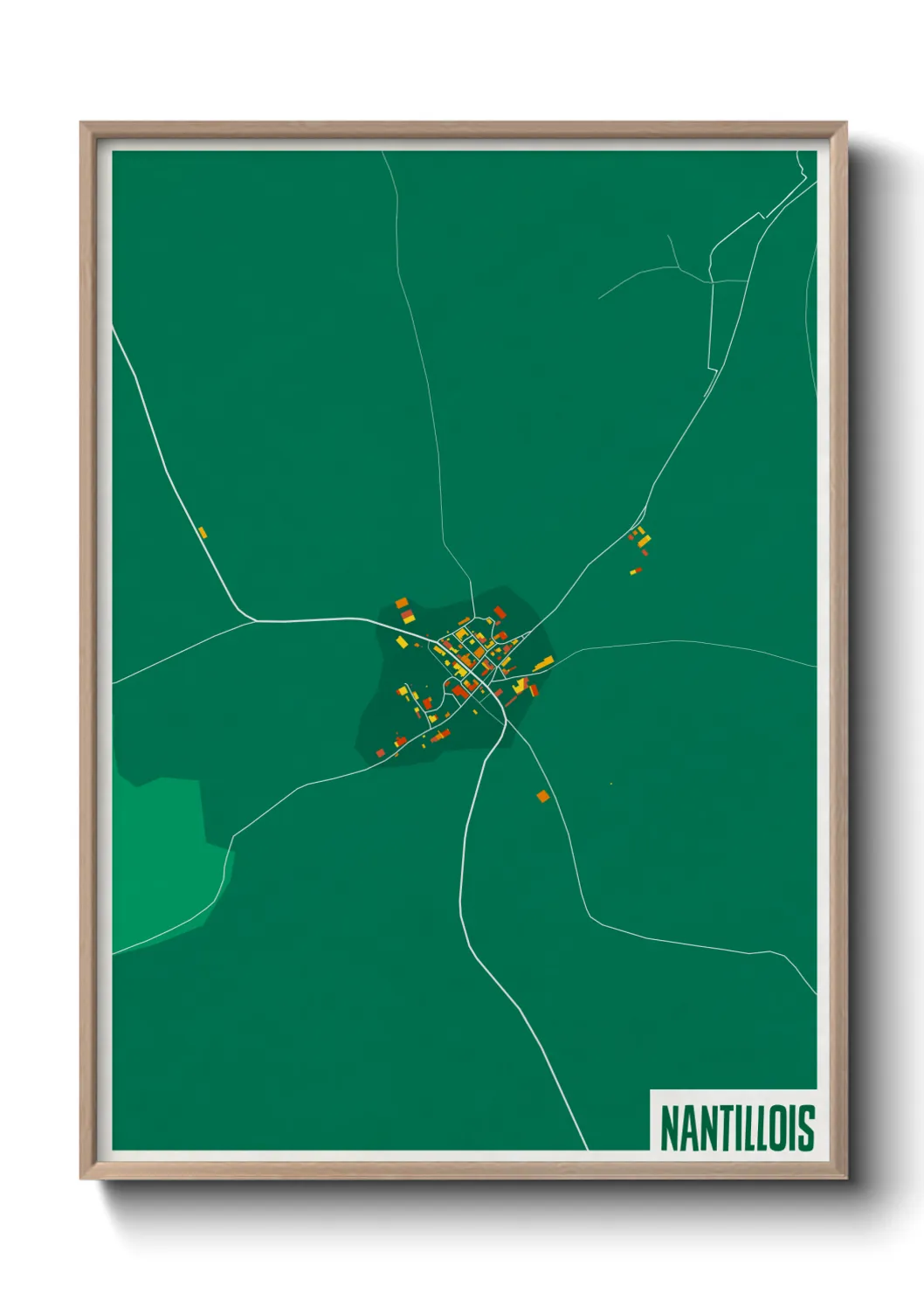 Une affiche de carte sur Nantillois