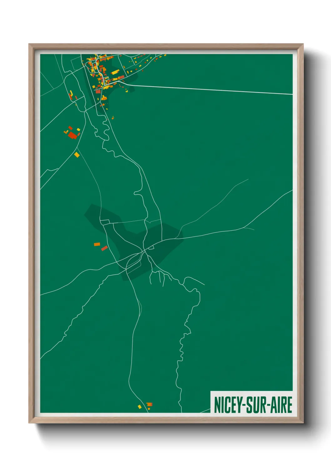 Un poster carteNicey-sur-Aire