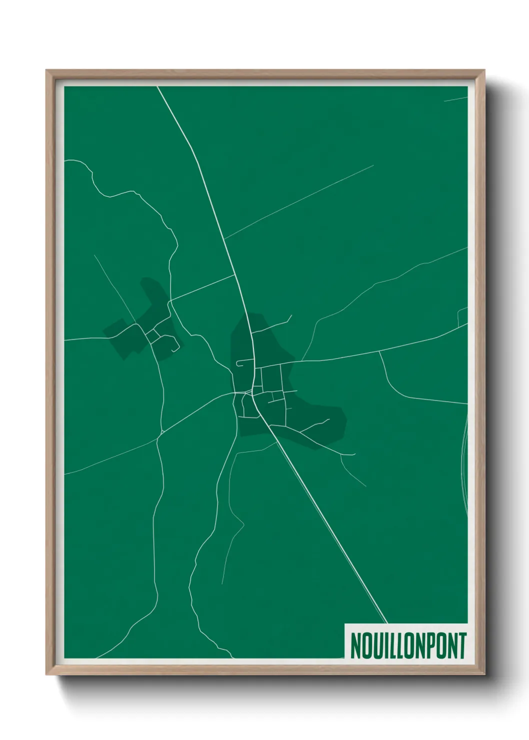 Une affiche de carte sur Nouillonpont