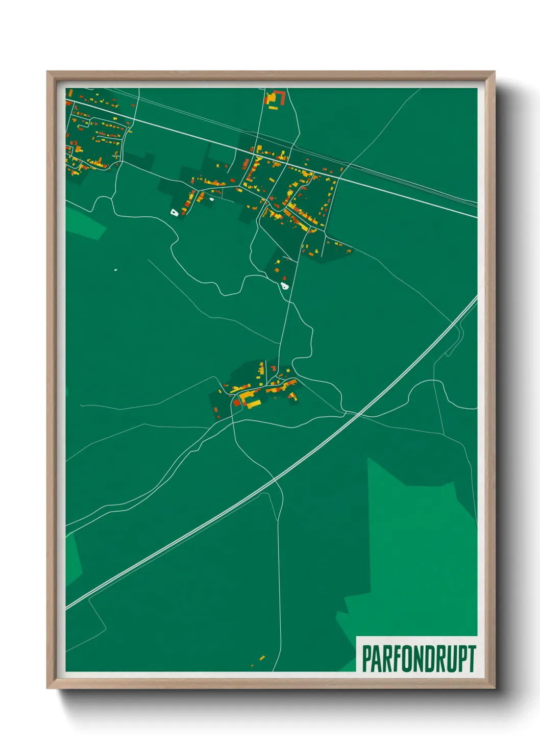 Une affiche de carte sur Parfondrupt