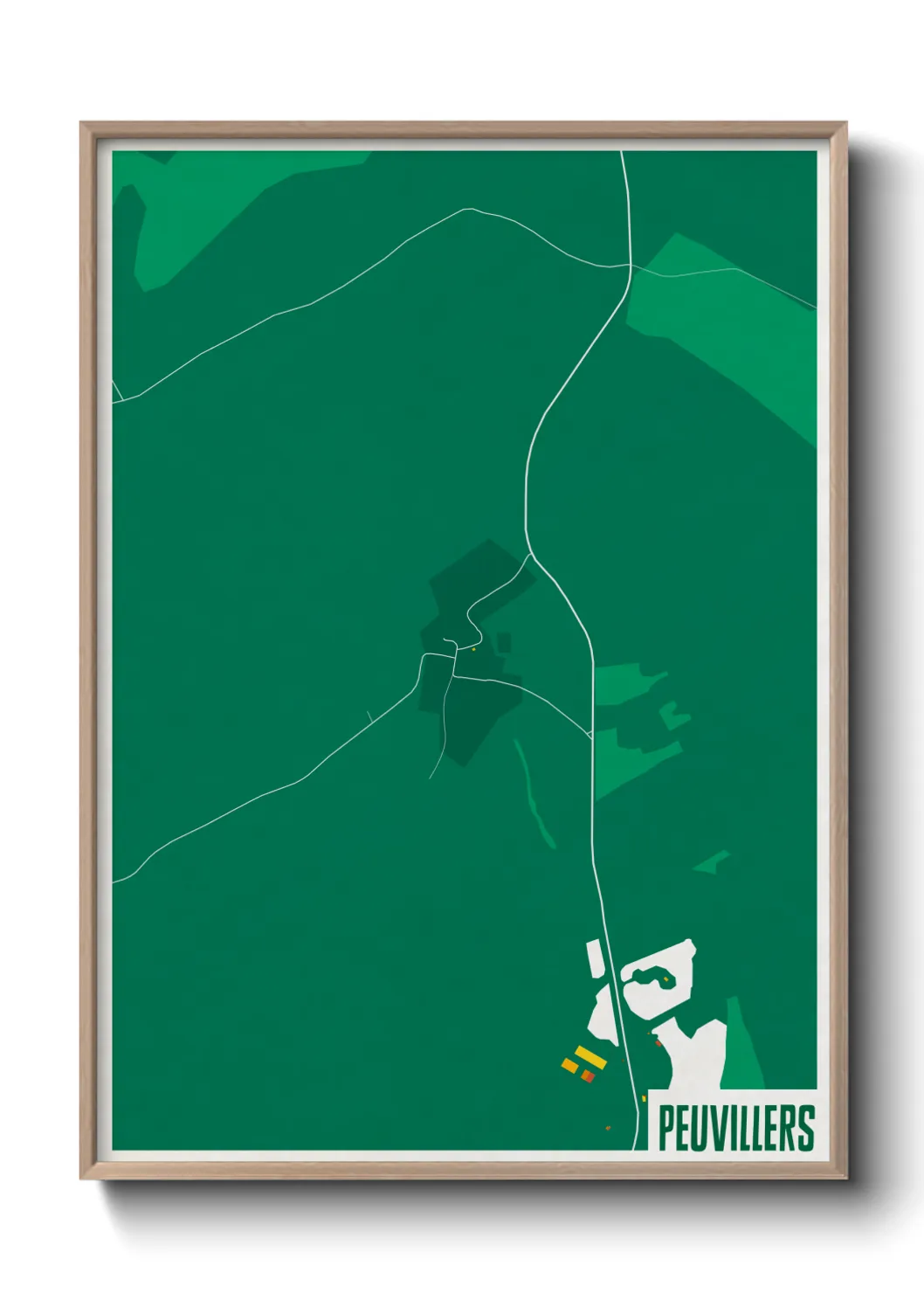 Une affiche de carte sur Peuvillers