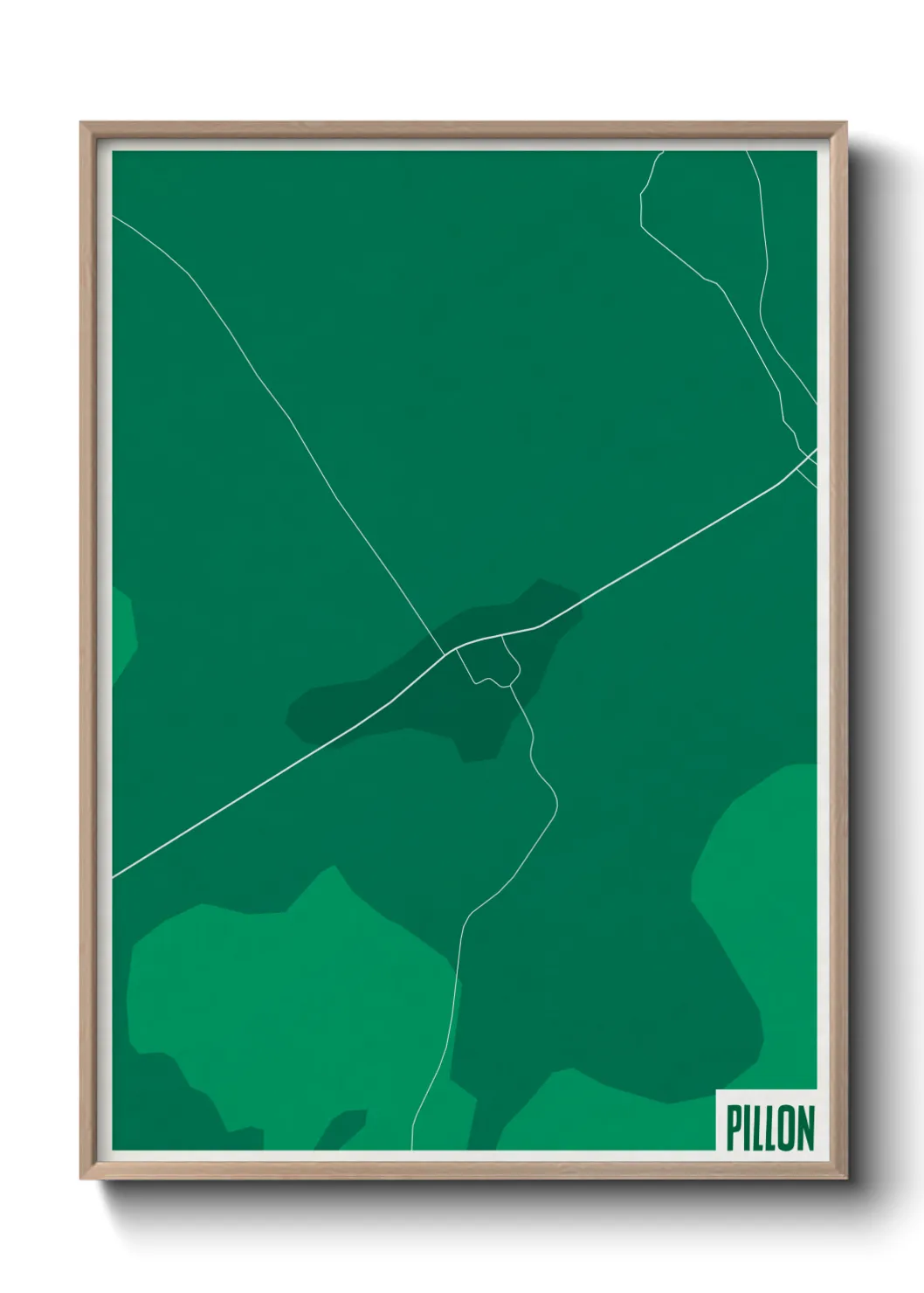 Une affiche de carte sur Pillon