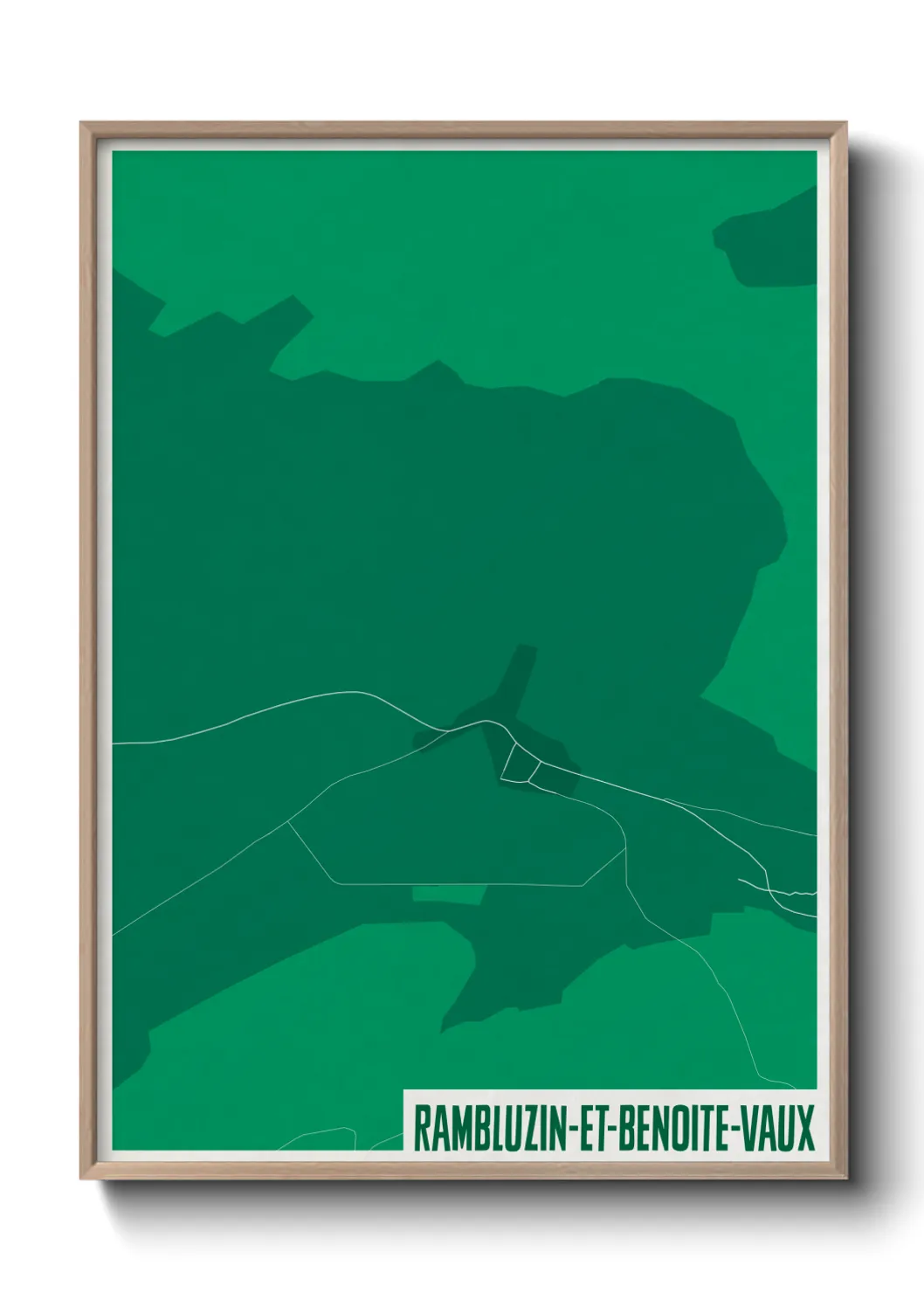 Une affiche de carte sur Rambluzin-et-Benoite-Vaux