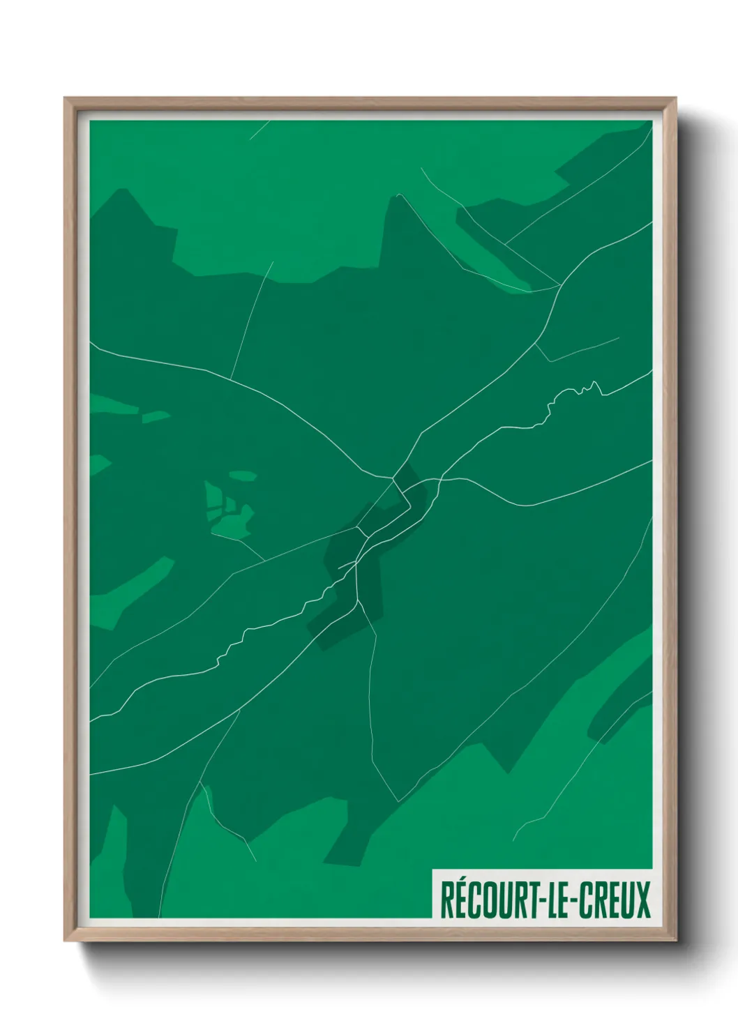 Une affiche de carte sur Récourt-le-Creux