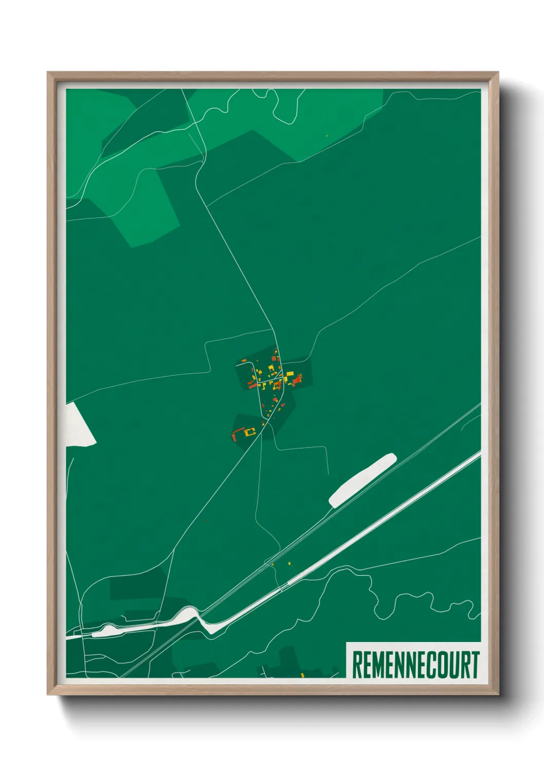 Une affiche de carte sur Remennecourt