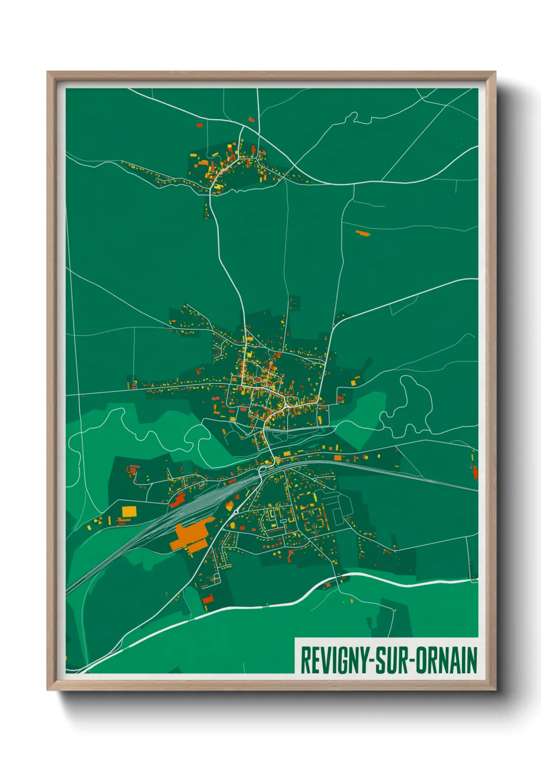 Une affiche de carte sur Revigny-sur-Ornain