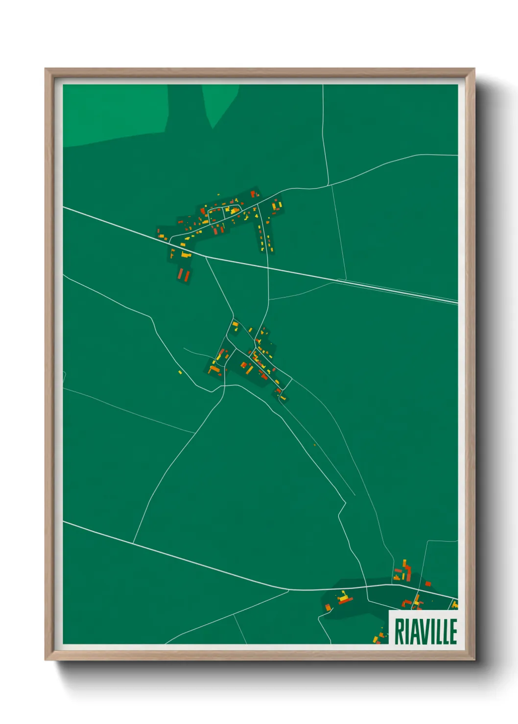 Une affiche de carte sur Riaville