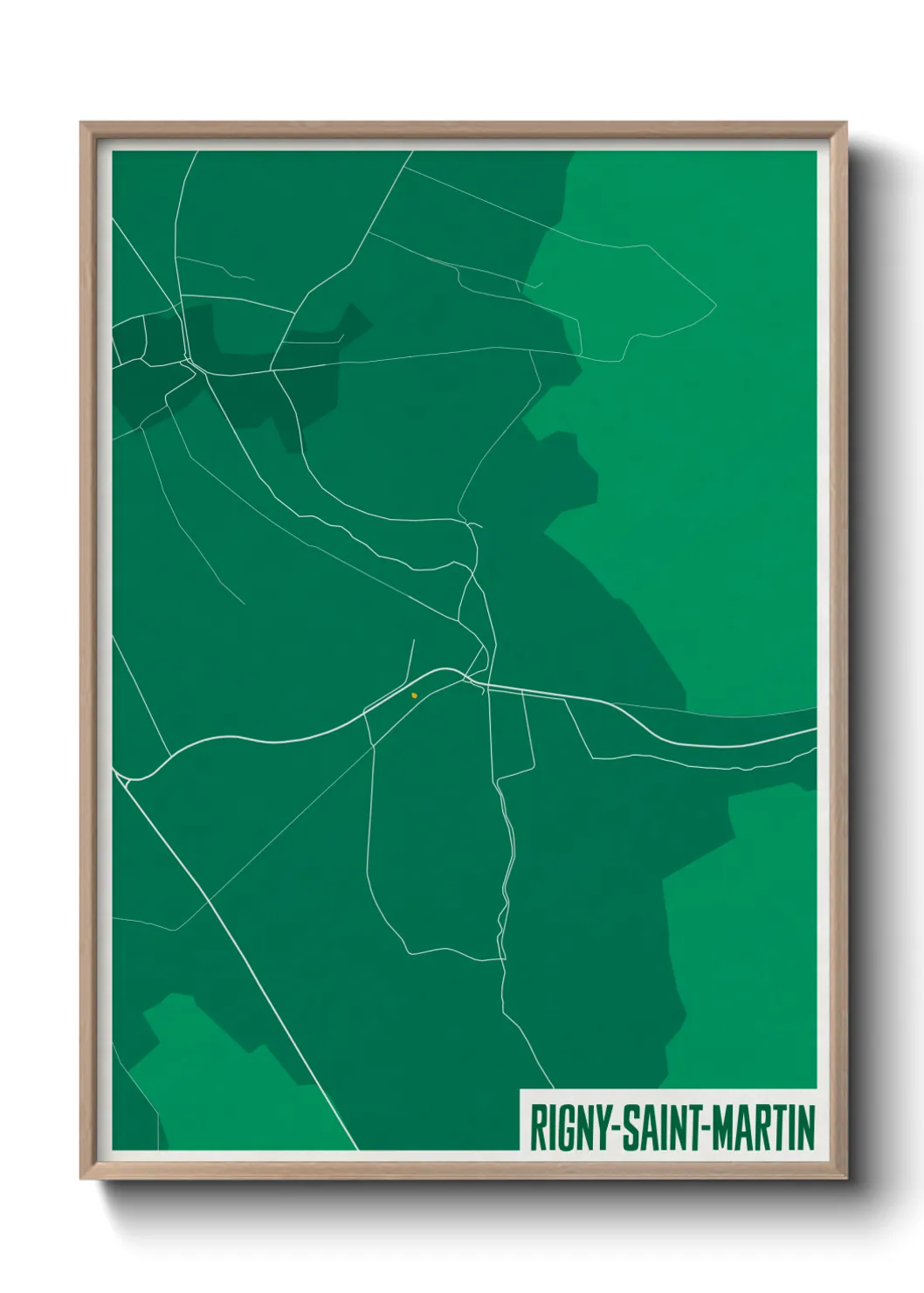 Une affiche de carte sur Rigny-Saint-Martin