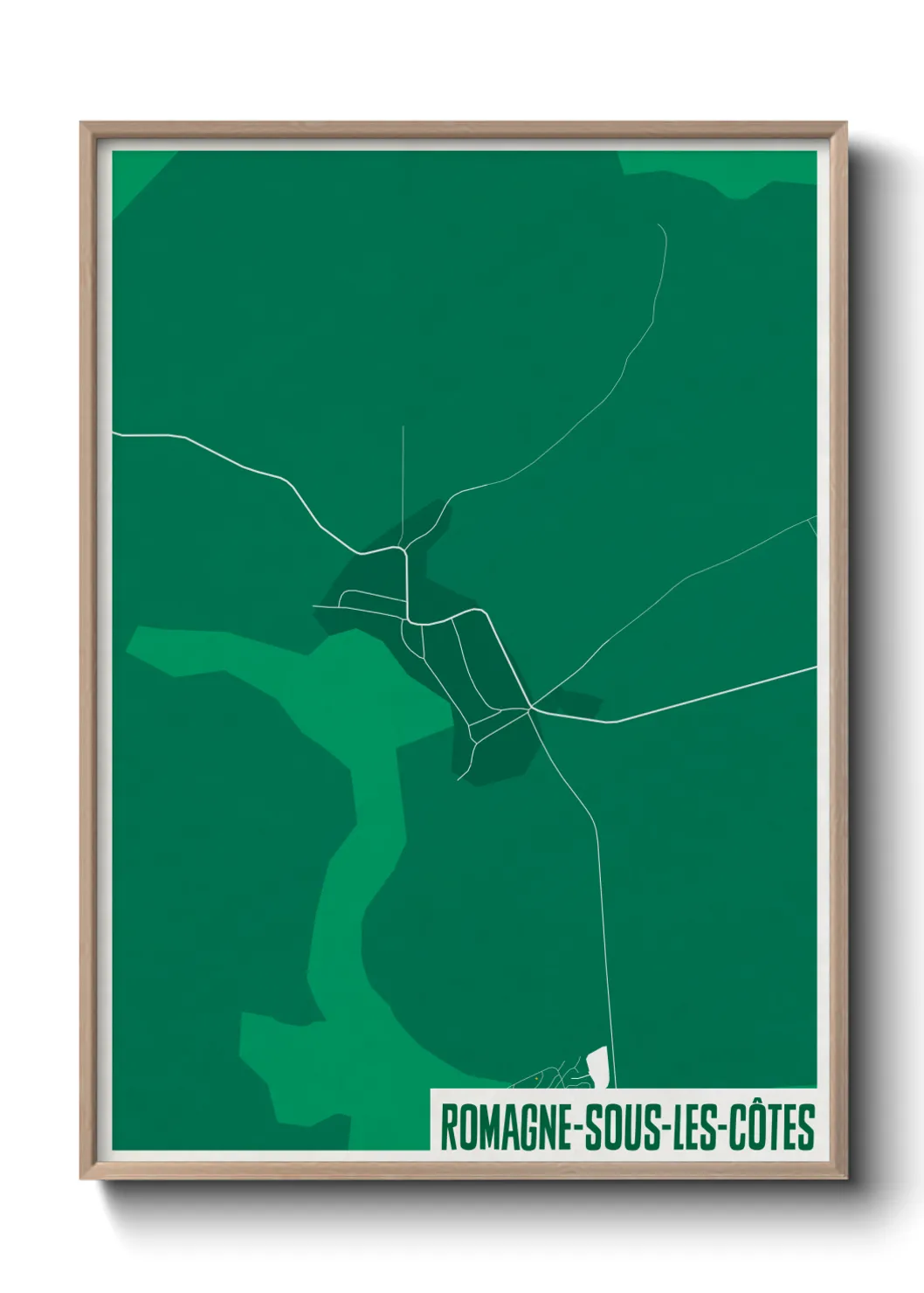 Une affiche de carte sur Romagne-sous-les-Côtes