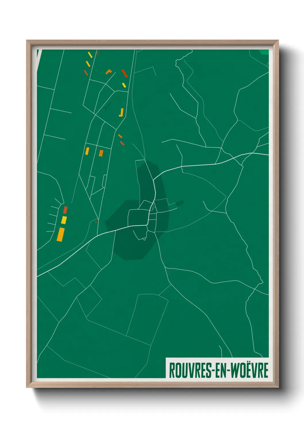 Une affiche de carte sur Rouvres-en-Woëvre