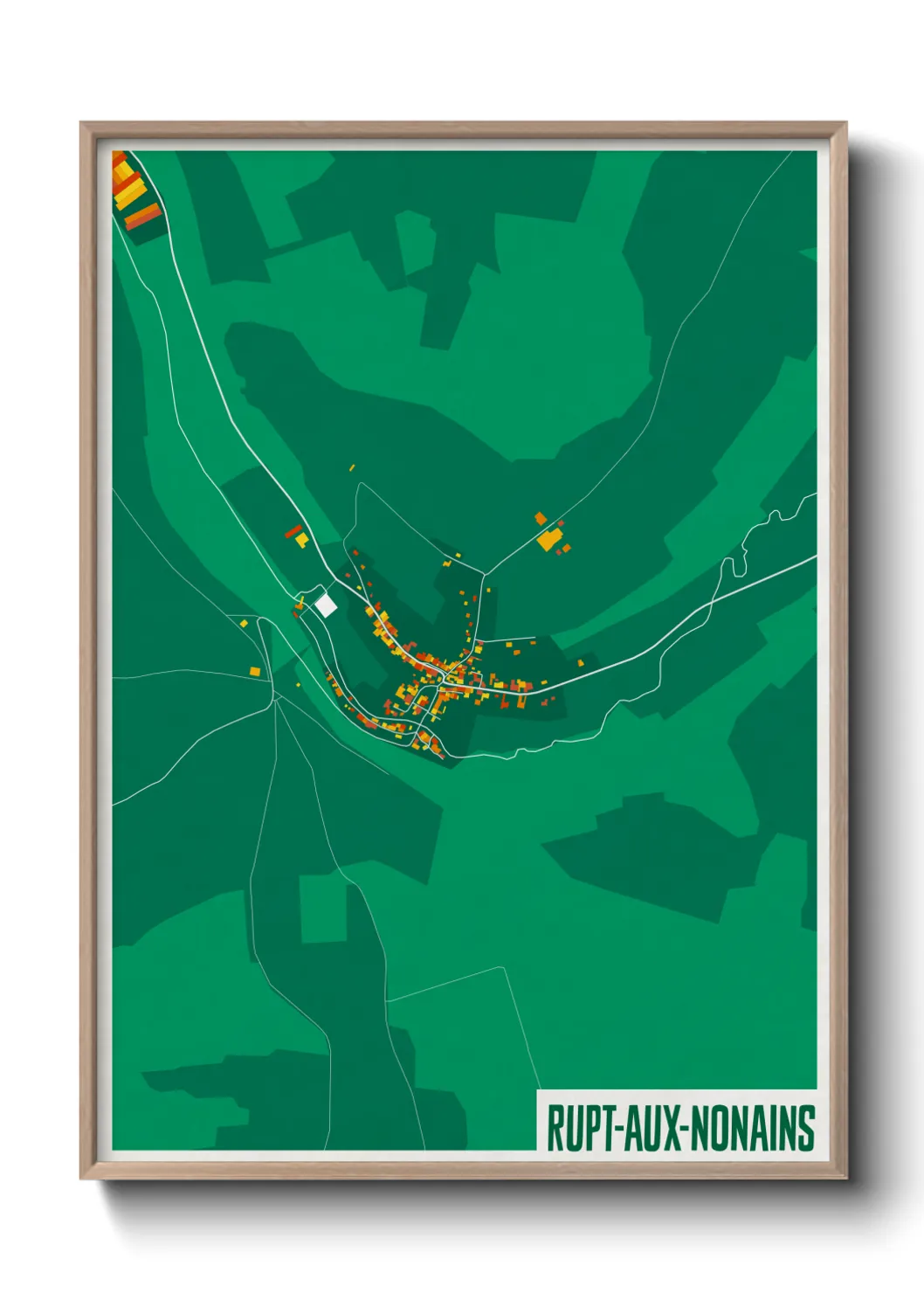 Une affiche de carte sur Rupt-aux-Nonains